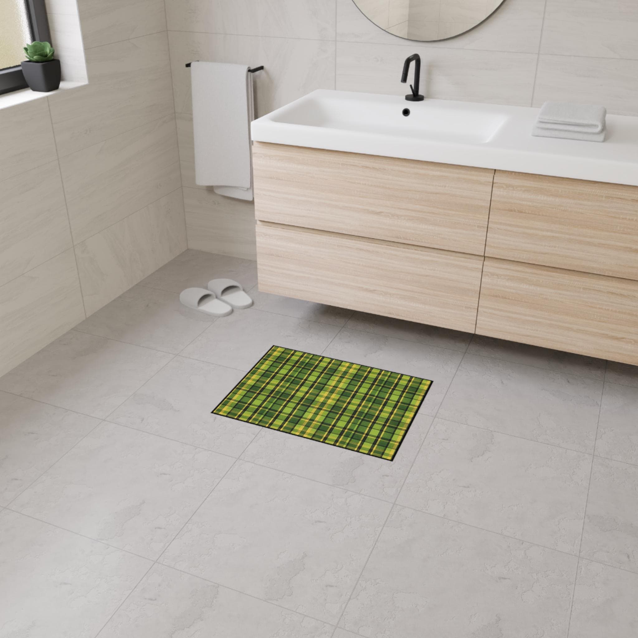 Westy Westfalia Plaid Floor Mat - VW Camper Van Road Trip Decor