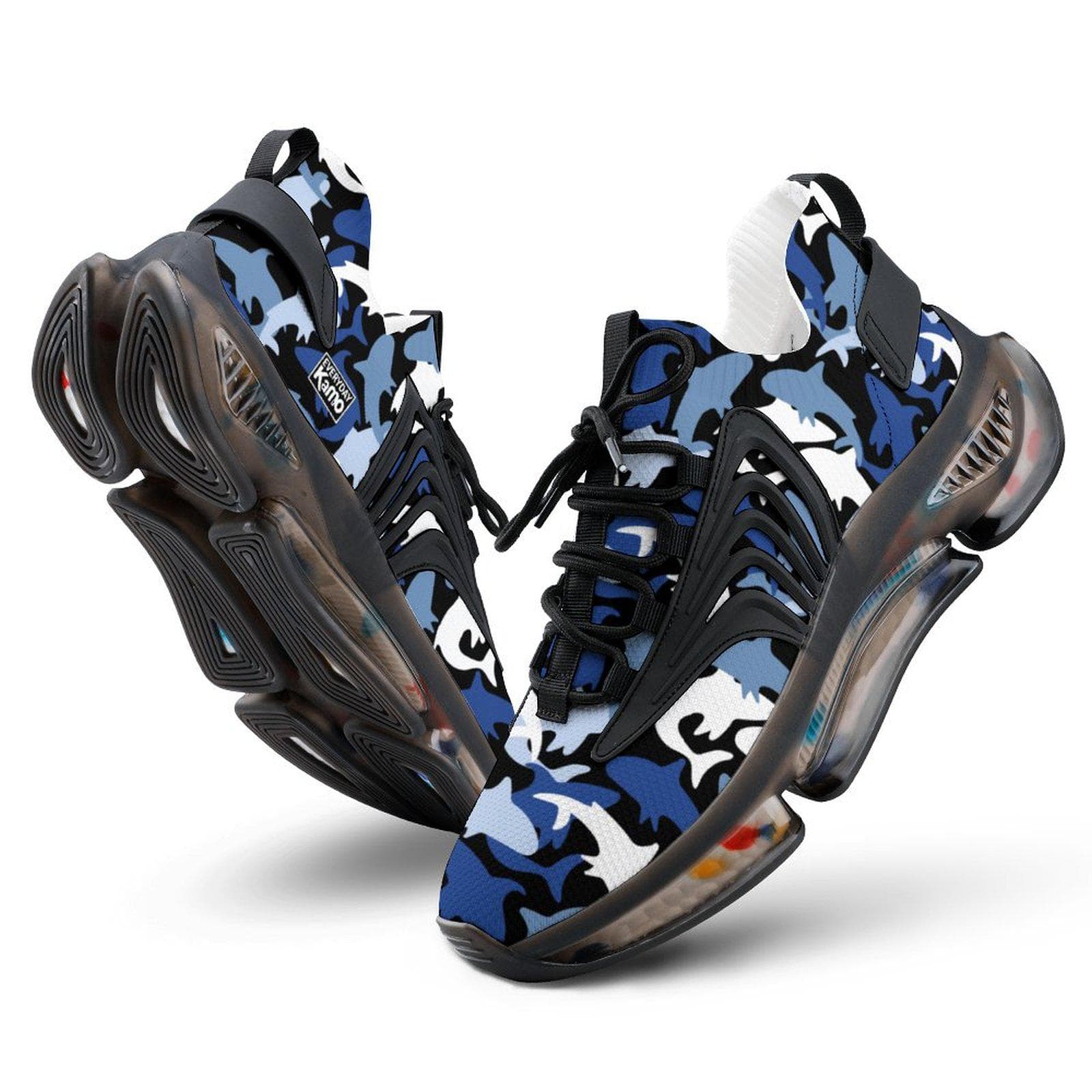 Everyday Kamo Blue Shark Camo Sneakers | Dynamic Comfort All-Match Sports Shoes for Adults & Teens