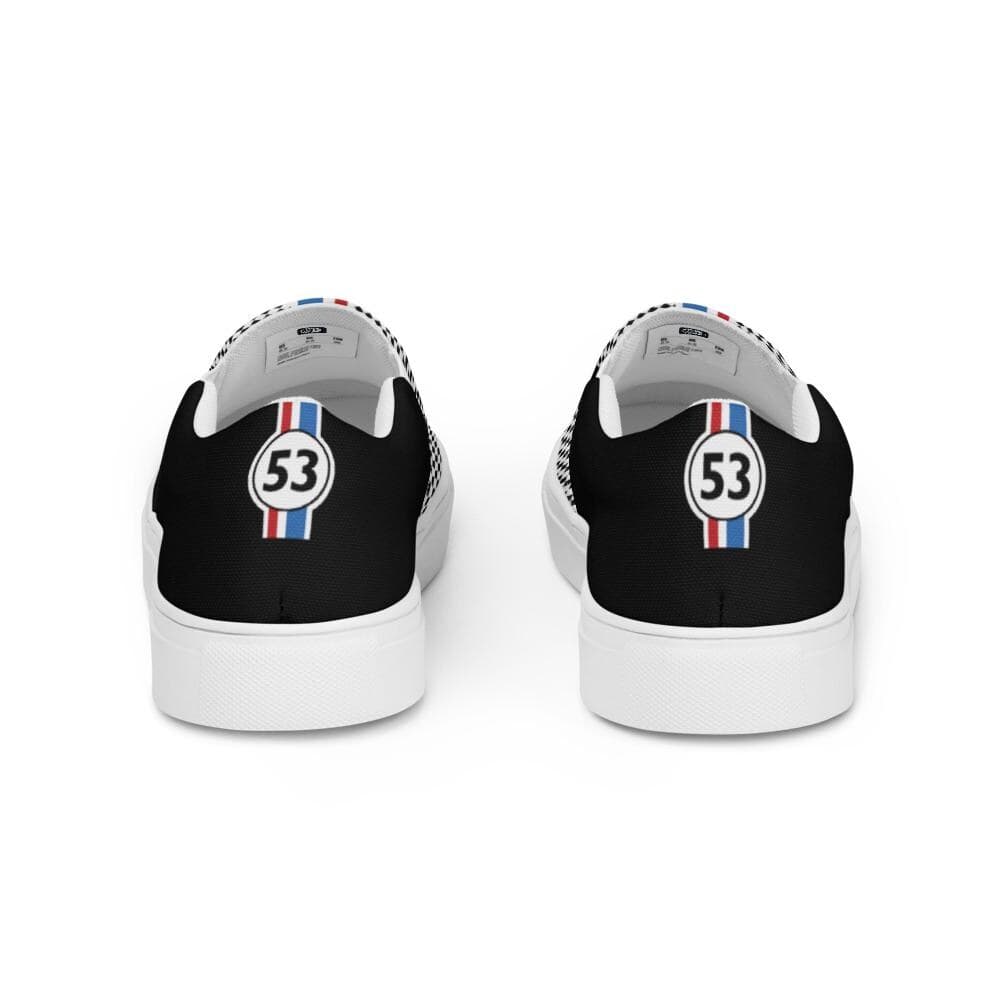 Men's Slip-On Canvas Shoes - Handcrafted Black Casual Sneakers with Comfort Insole