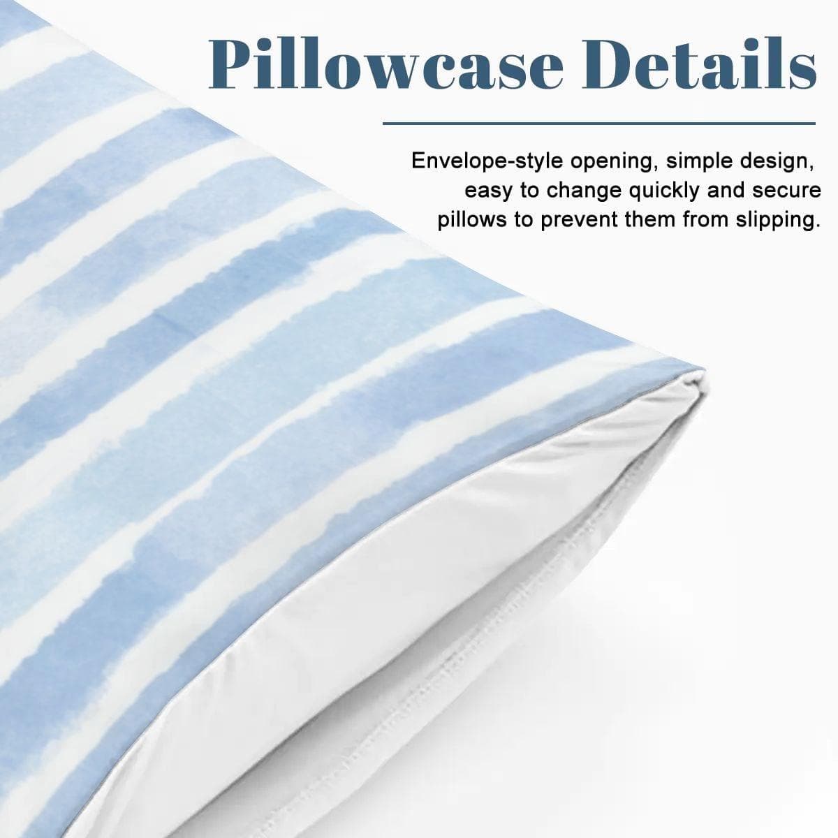 Everyday Kamo Queen Duvet Cover Set Blue Stripe
