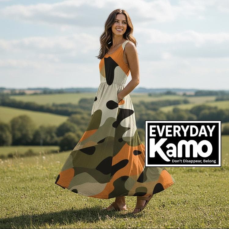 Everyday Kamo Maxi Dress, Stylish Summer Gift for Her, Relaxed Fit Vacation Outfit