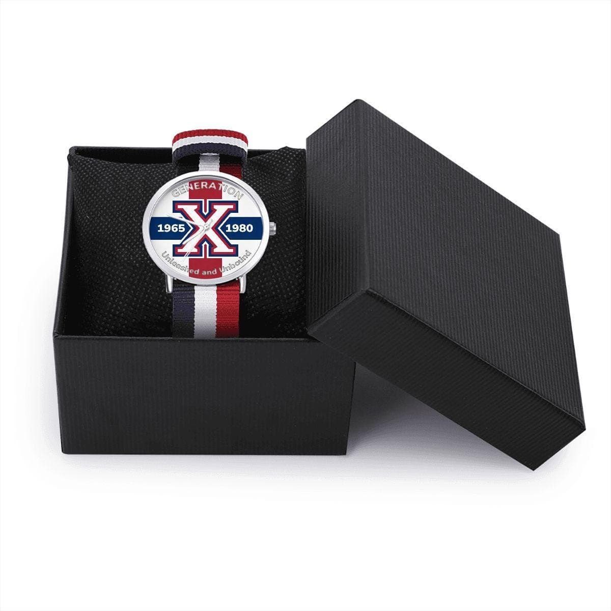 Generation X 'Unleashed & Unbound' Custom Watch - Retro 90s Style with Nylon Braided Strap