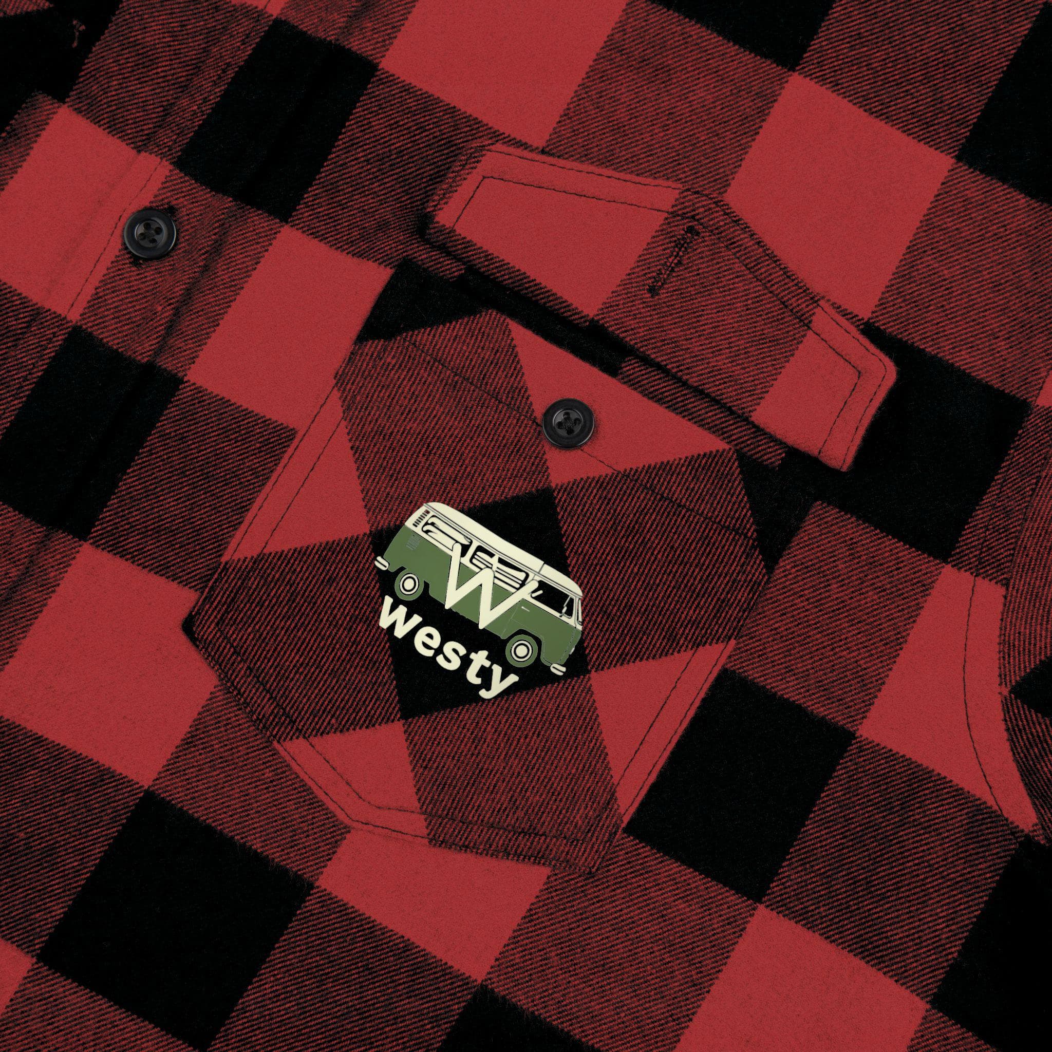 Westy Van Life Flannel Shirt, Bohemian Outdoor Apparel