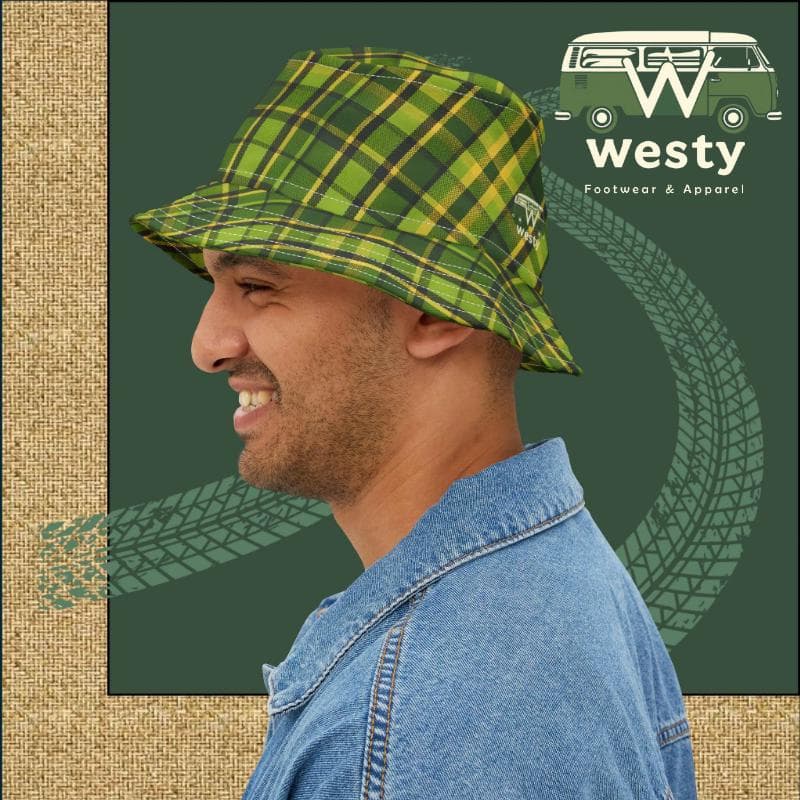 Westy Plaid Bucket Hat - Retro Westfalia Road Trip Style