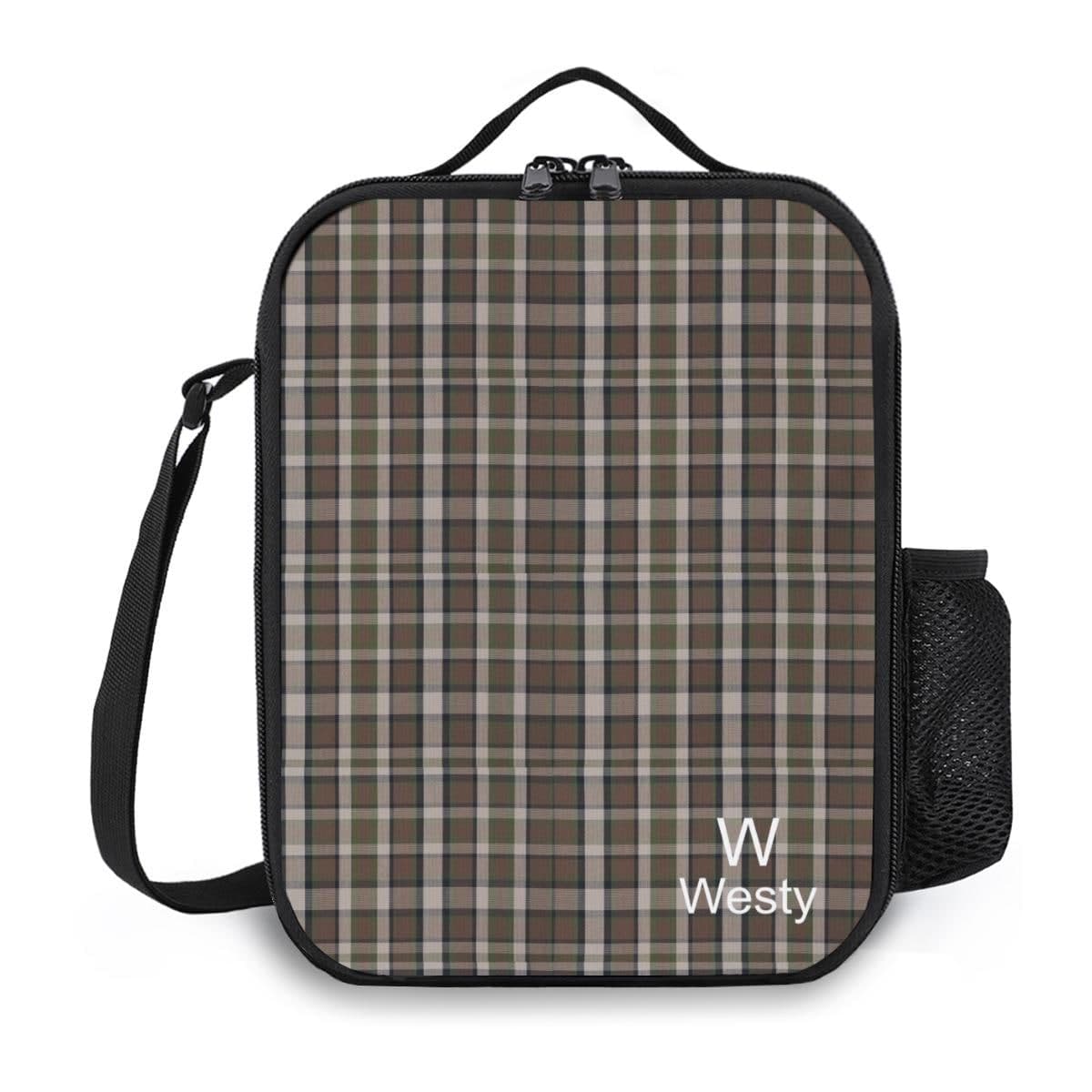 Westfalia Westy Brown Square insulated lunch bag|Oxford cloth