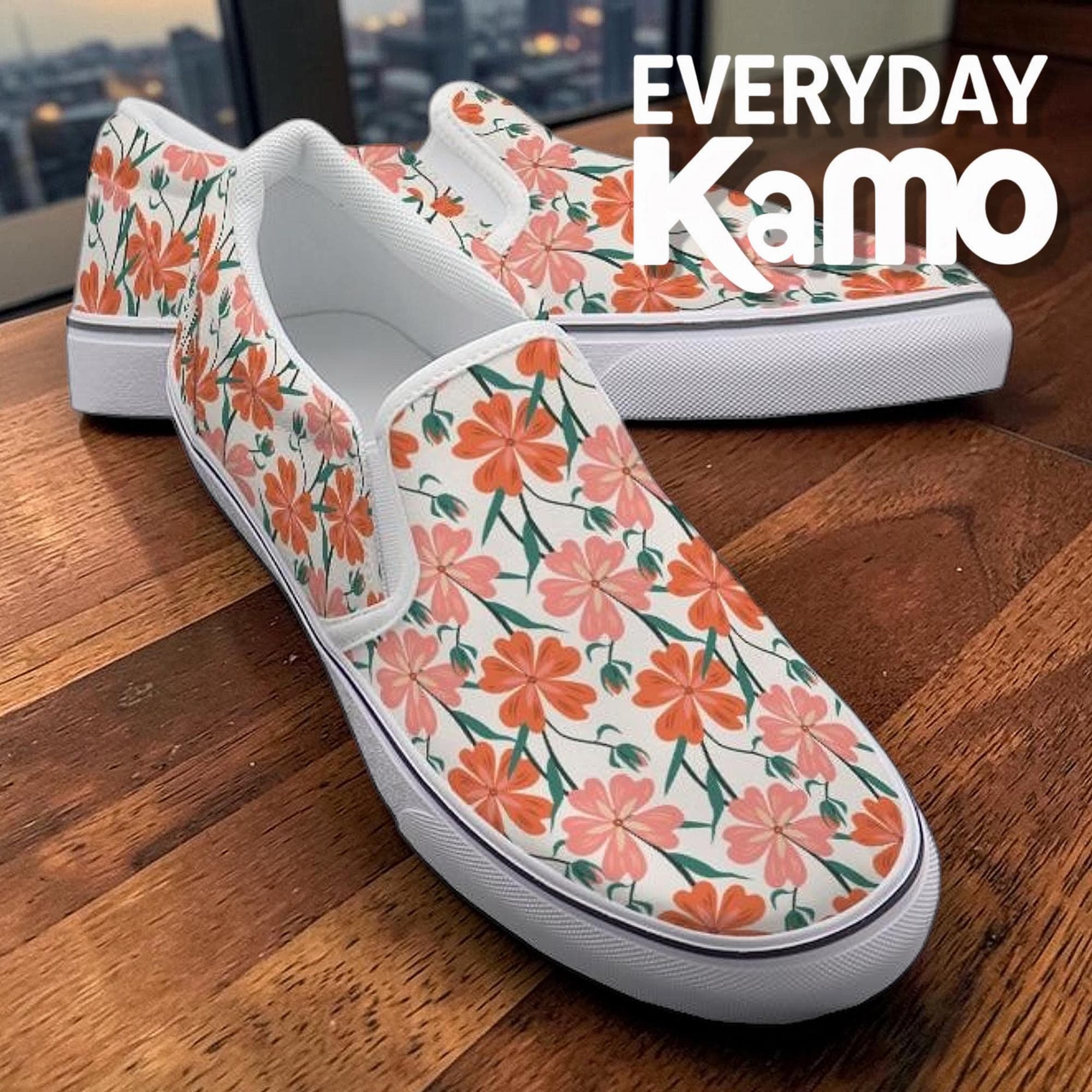 Floral Slip-On Canvas Shoes for Women | Handmade Comfort Everyday