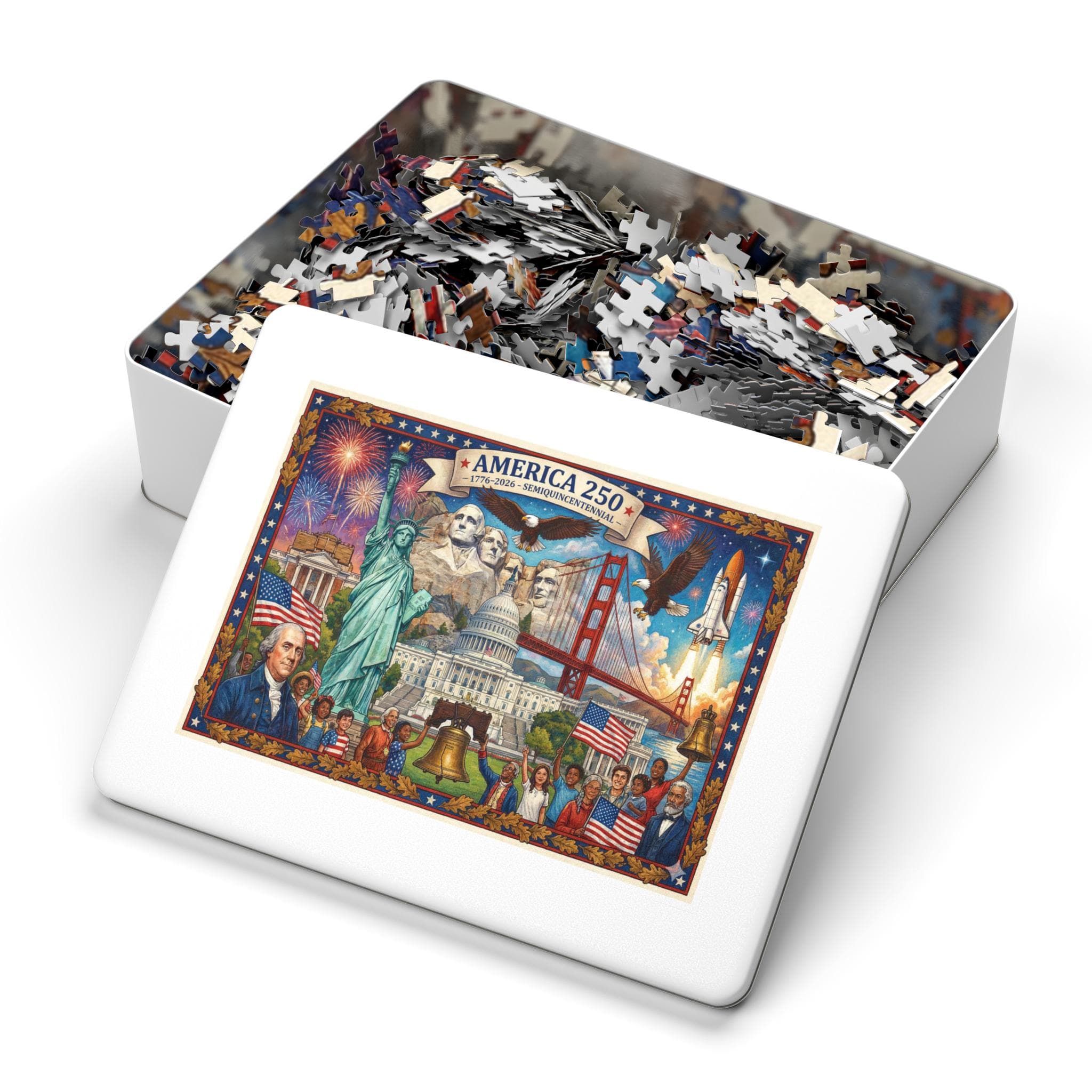 America 250 Patriotic Collage Jigsaw Puzzle 2000 piece 40" x 28"