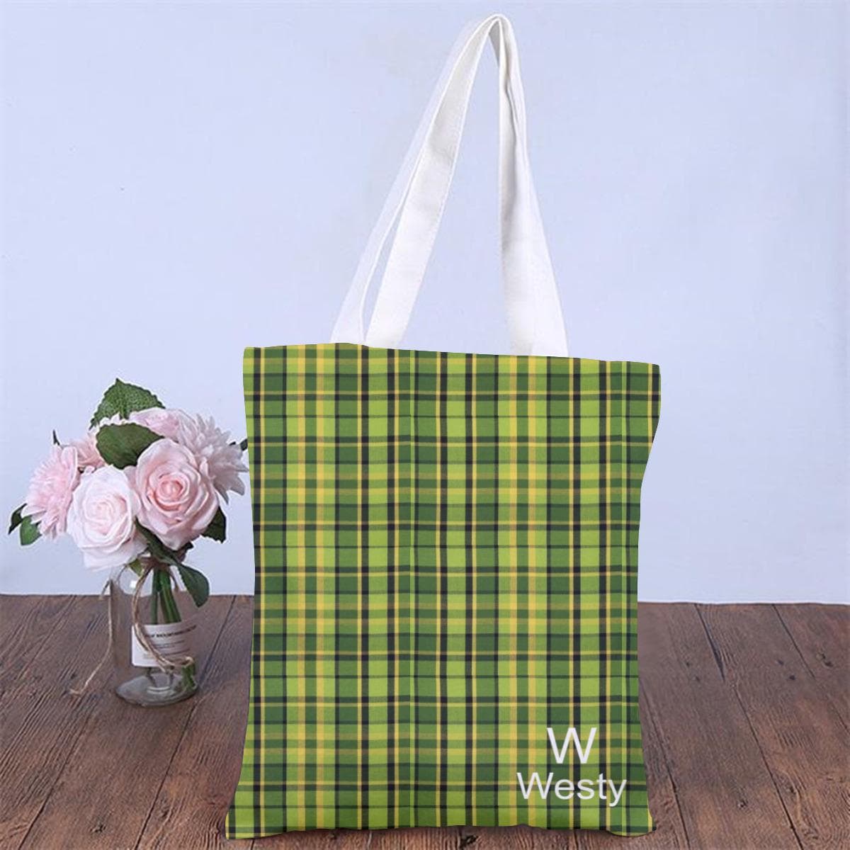 Westfalia Westy Green Canvas Shopping Bag
