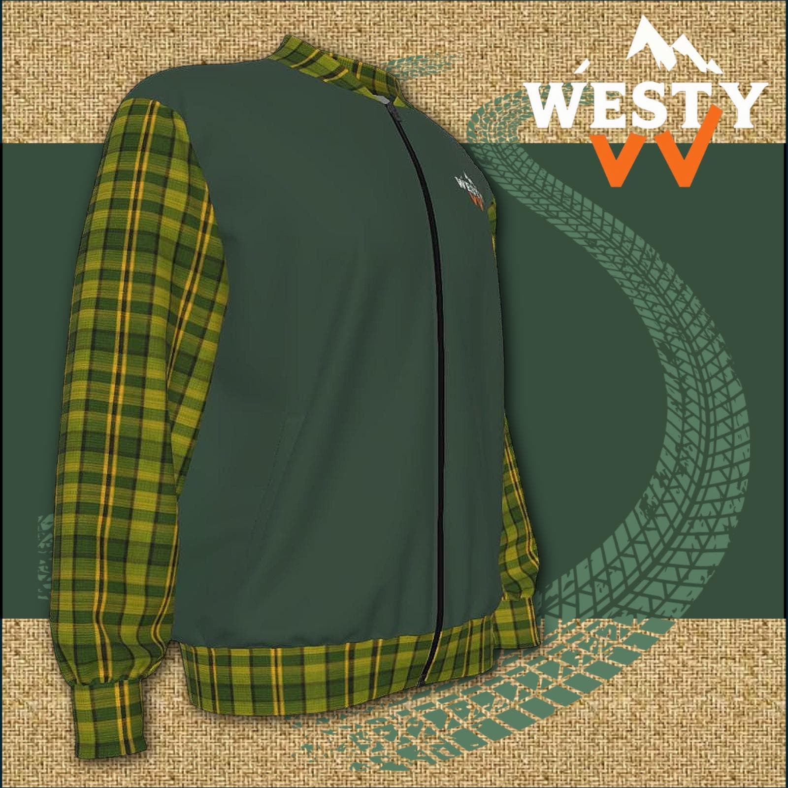Westy Westfalia Green Bomber Jacket - Retro Camper Van Road Trip