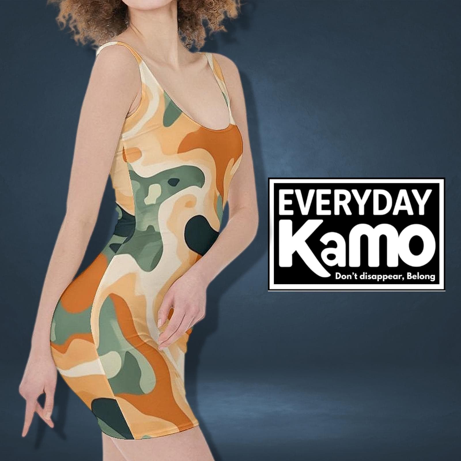 Everyday Kamo Abstract Camo Bodycon Mini Dress