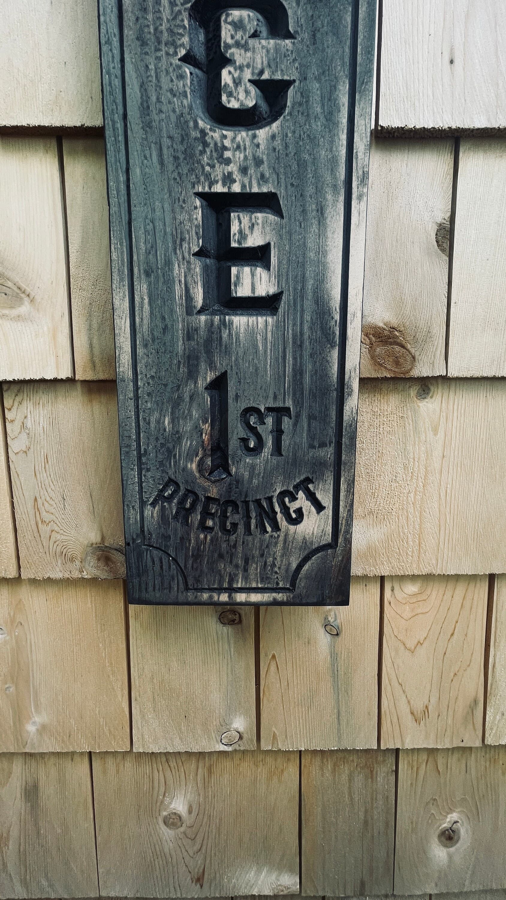NYPD Police Carved Real Pine Wooden Sign - chose your precinct or department