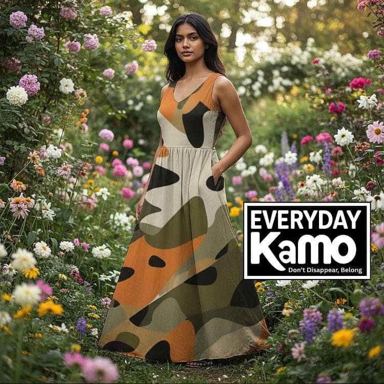 Everyday Kamo Maxi Dress, Stylish Summer Gift for Her, Relaxed Fit Vacation Outfit