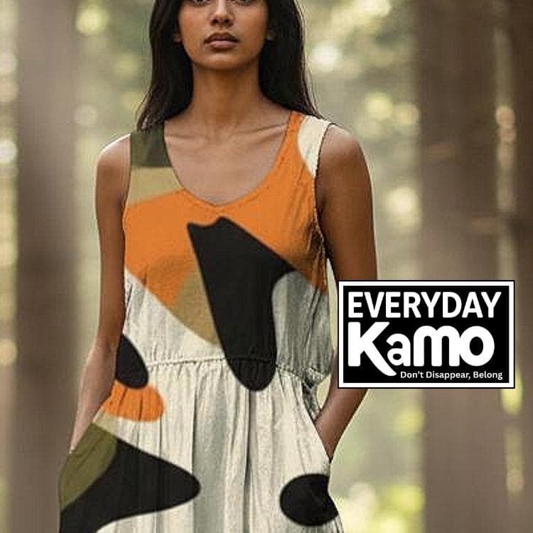 Everyday Kamo Maxi Dress, Stylish Summer Gift for Her, Relaxed Fit Vacation Outfit