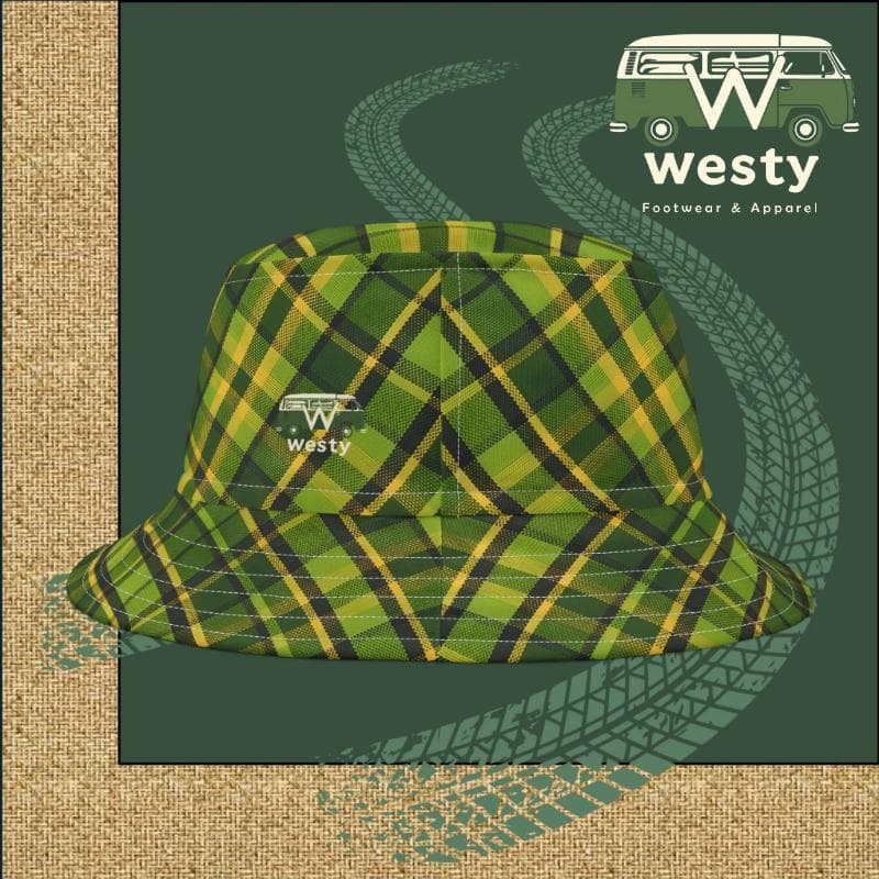 Westy Plaid Bucket Hat - Retro Westfalia Road Trip Style