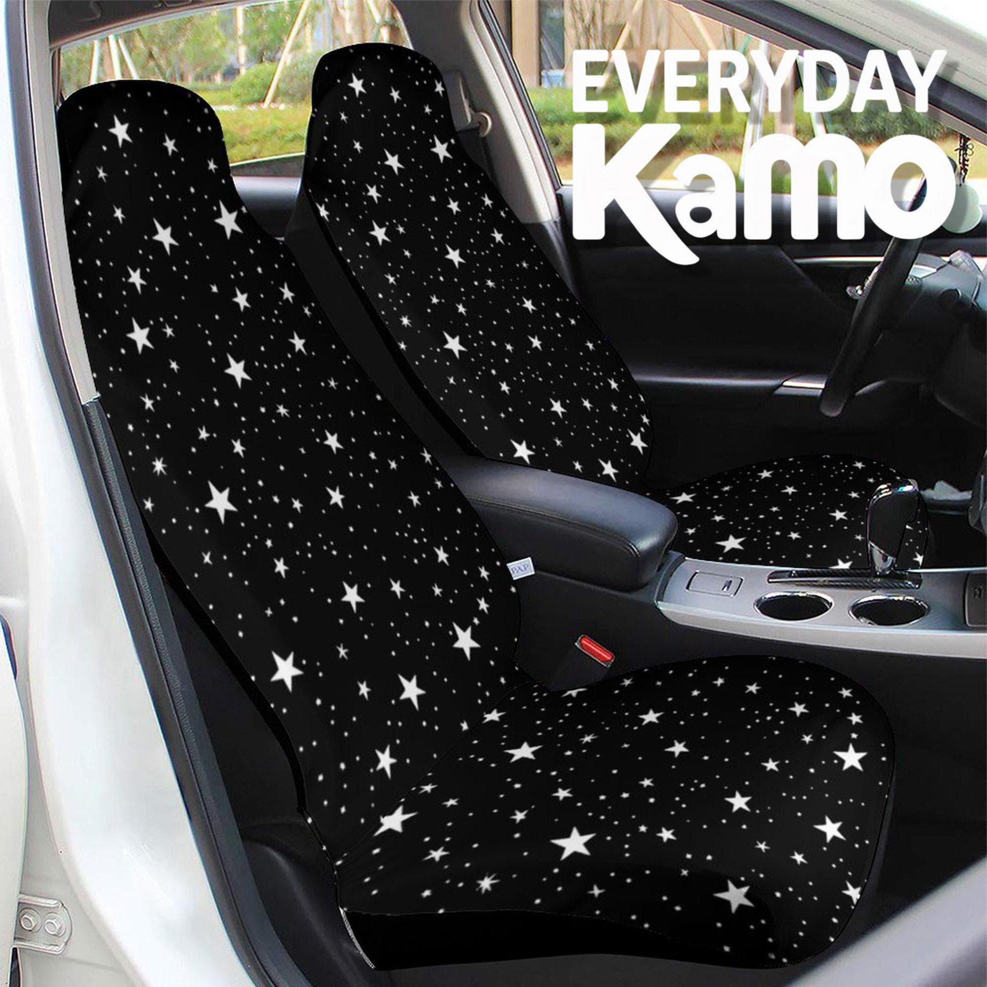 Black Star Car Seat Cover Protector | Soft Polyester Auto Seat Guard