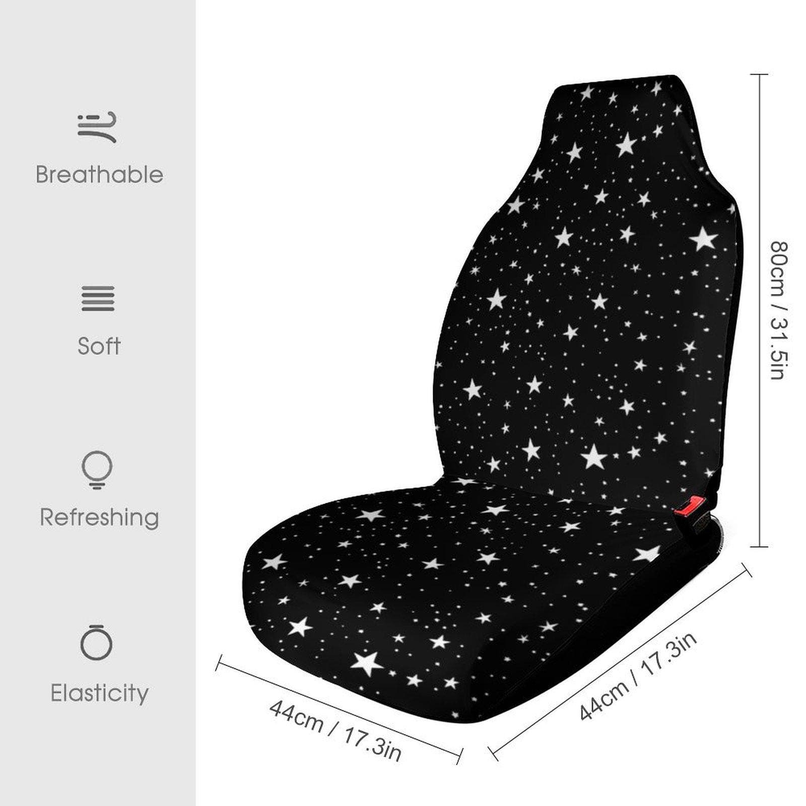 Black Star Car Seat Cover Protector | Soft Polyester Auto Seat Guard