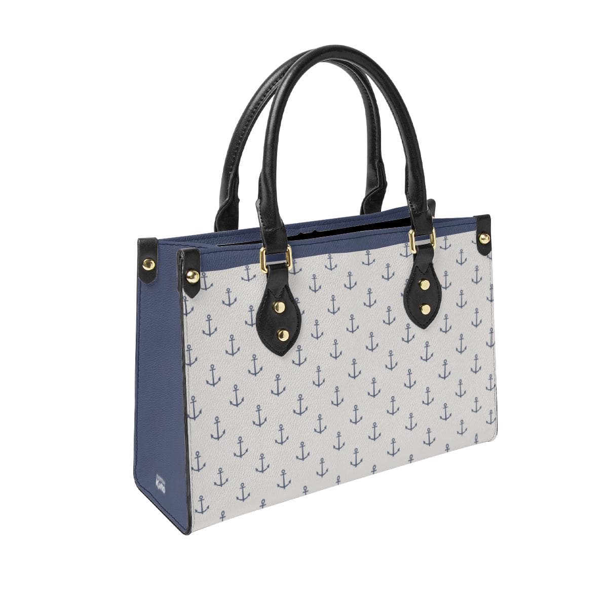 Nautical Anchor Print Leather Tote Bag | Double-Sided, Durable & Stylish Everyday Carry