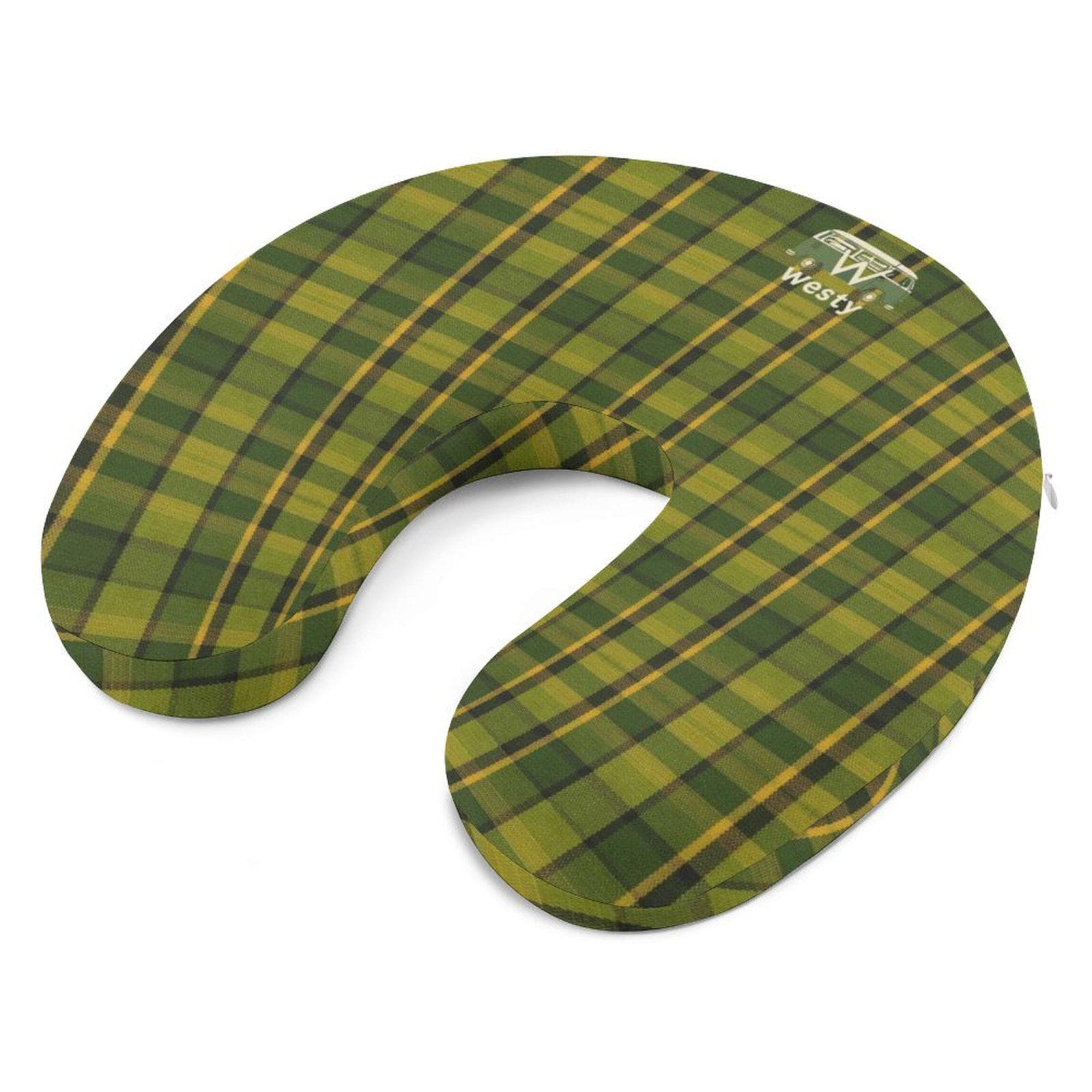 Westy Plaid Memory Foam Travel Pillow | Neck Support | Road Trip Comfort
