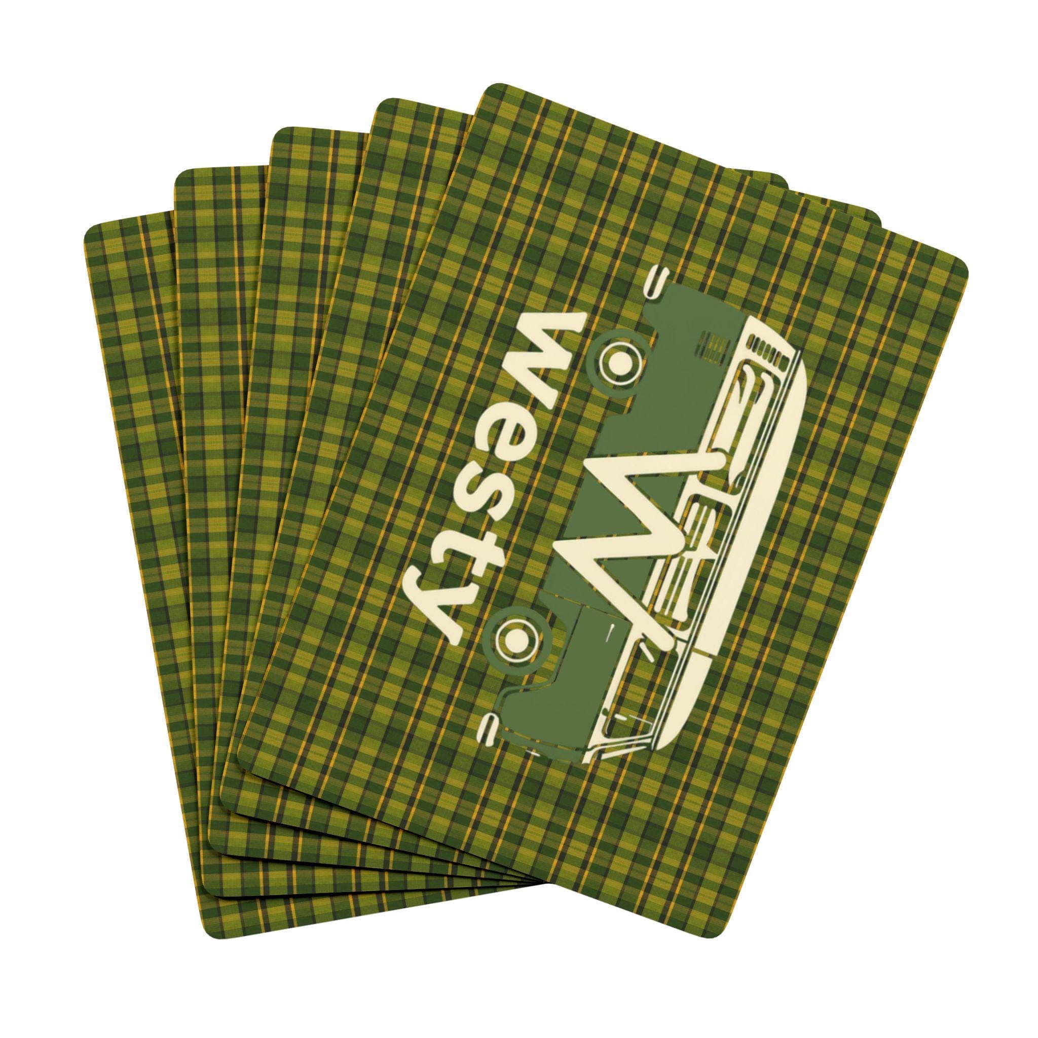 VW Microbus Playing Cards – Westfalia Green Vanlife Design