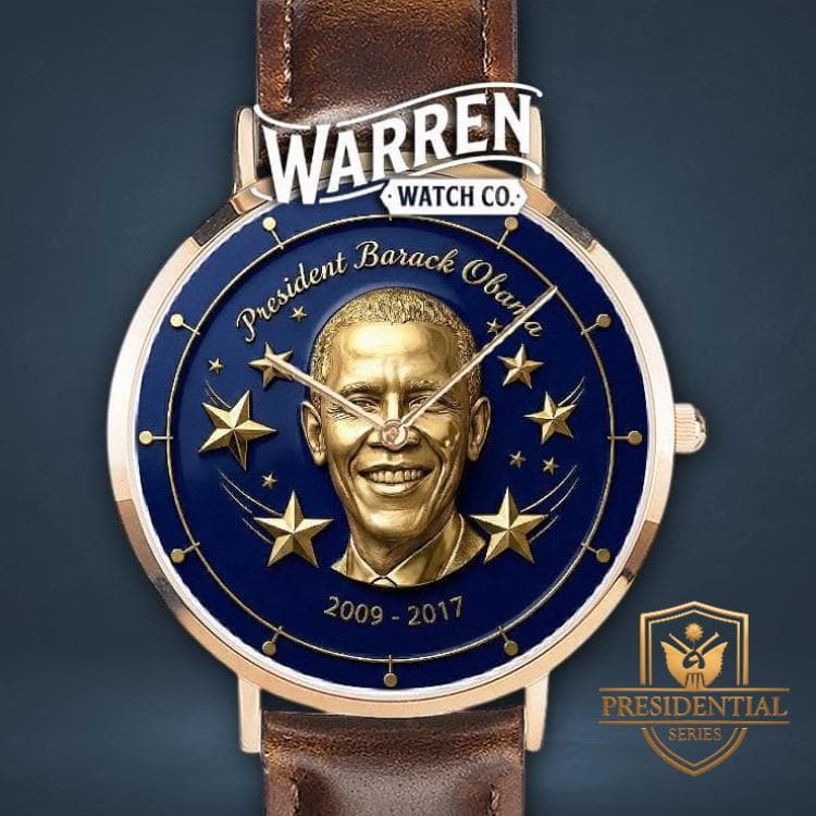 President Obama 44th US President Commemorative Watch | Unisex Leather Band | Japanese Movement