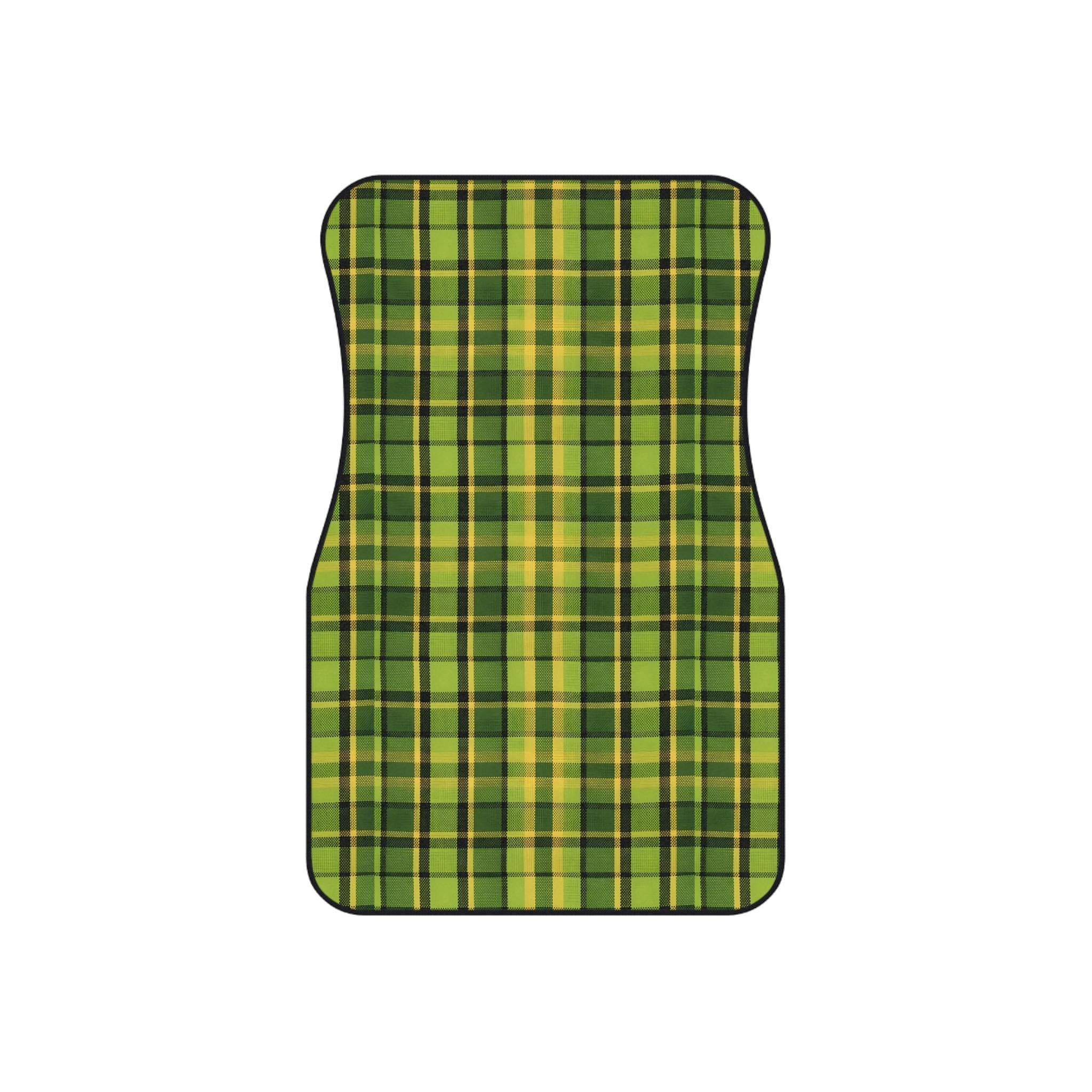 Westy Plaid Car Mats Green Retro VW Camper Bus Road Trip