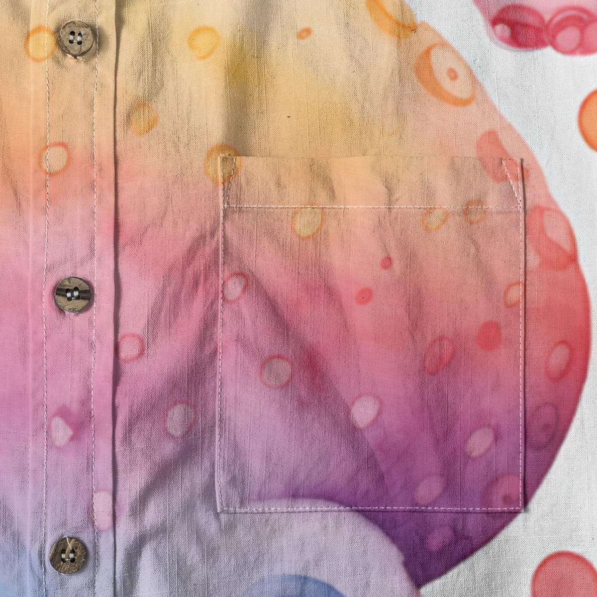 Colorful Octopus Hawaiian Shirt, Slub Cotton Ocean Print Aloha Top