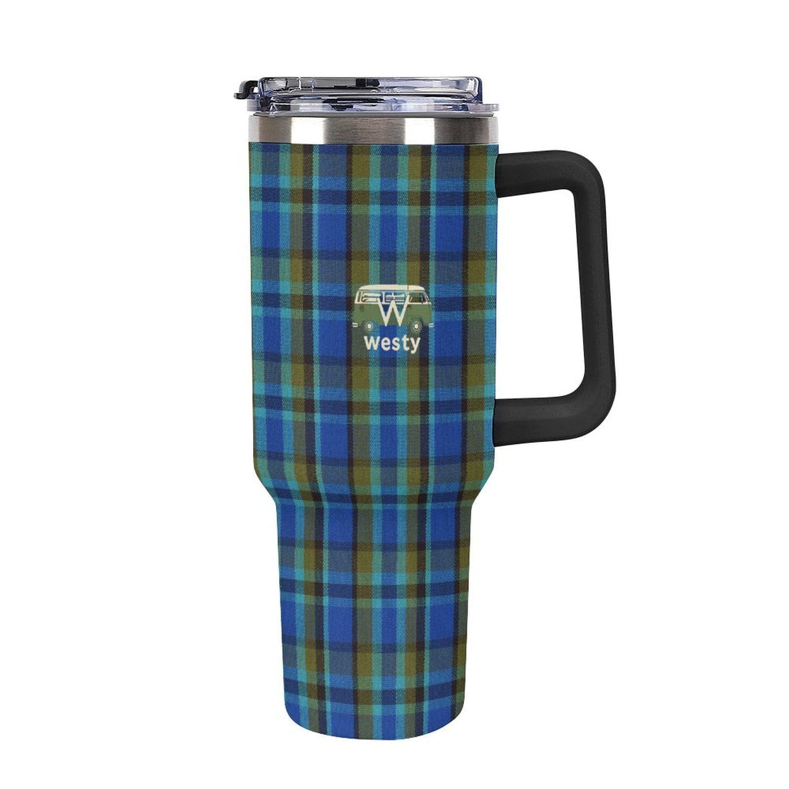 Westy Westfalia Blue 40oz Insulated Tumbler with Handle