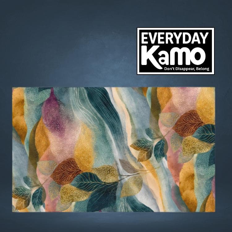 Everyday Kamo Abstract Leaves Beach Towel | Fast Dry Spa Bath Towel | Boho Botanical Design