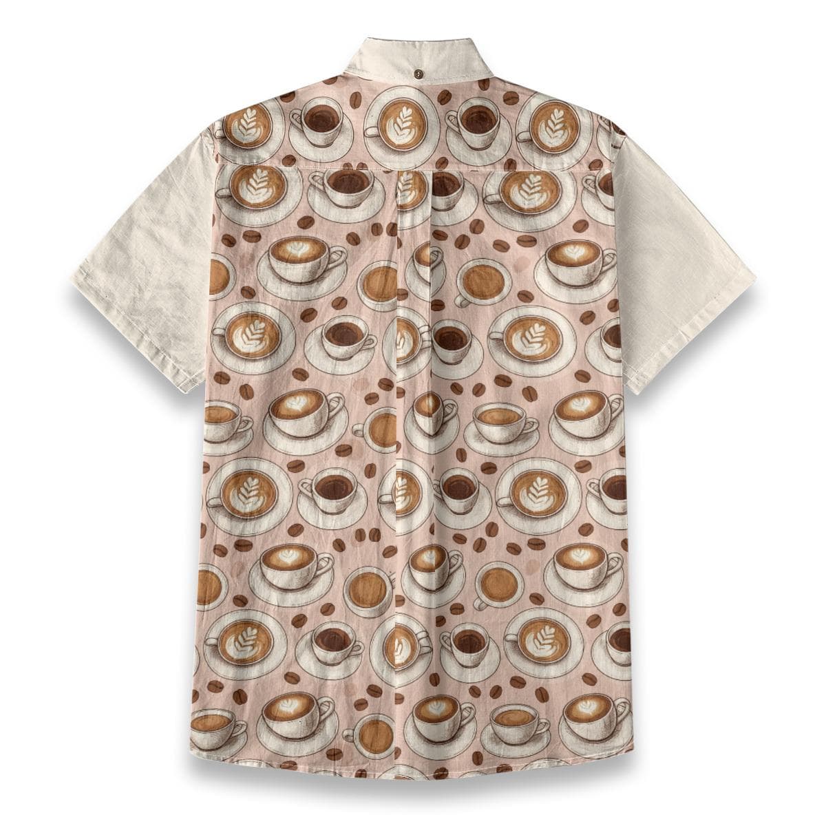 Coffee Art Button-Down Shirt | Slub Cotton Unisex Tee
