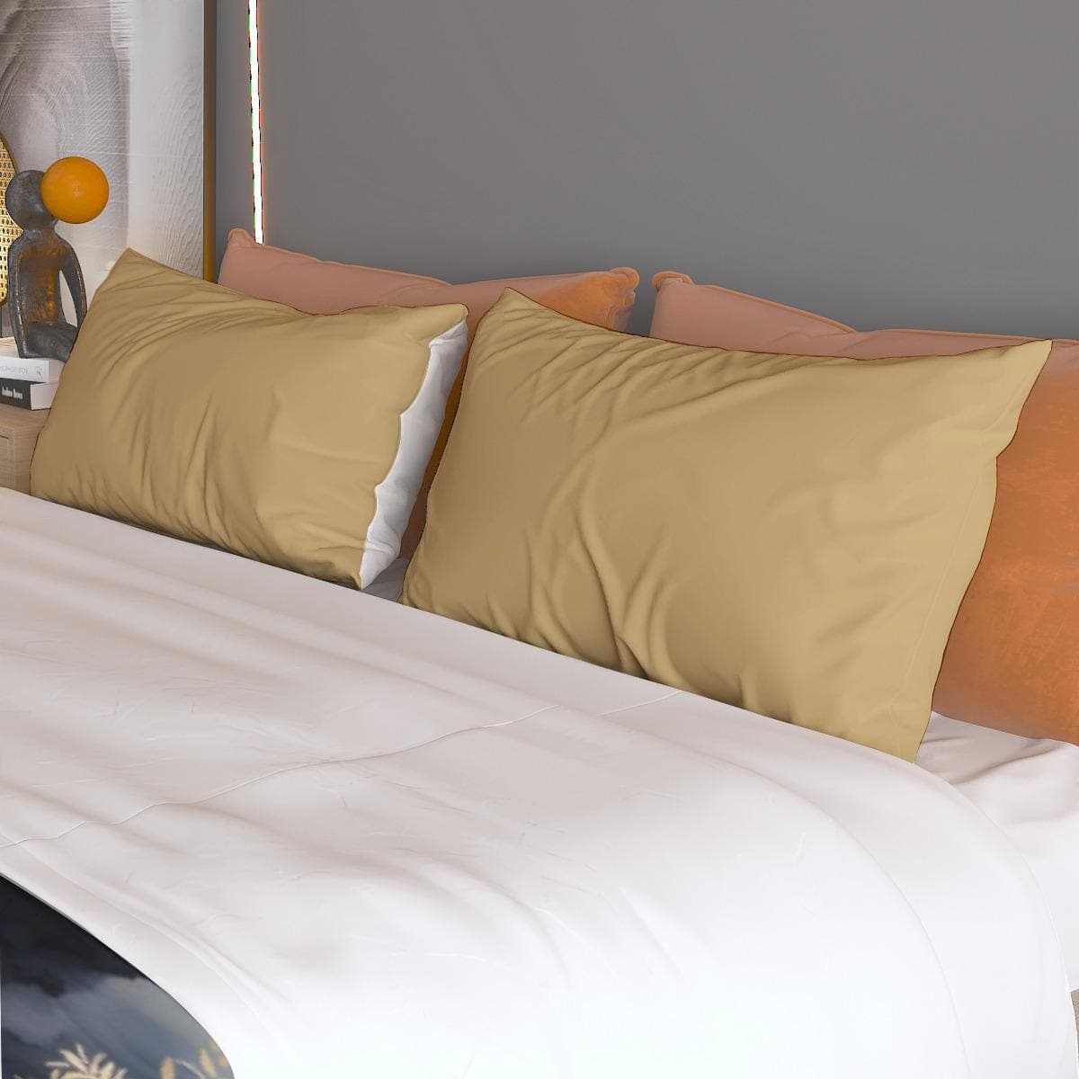 Chinoiserie Pagoda Crane Duvet Cover Set - Asian Inspired Luxury Bedding - Dark Floral Dynasty
