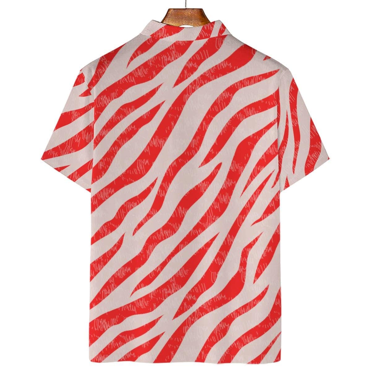 Red Stripe Polo Shirt | Abstract Athletic Tee, Breathable Polyester