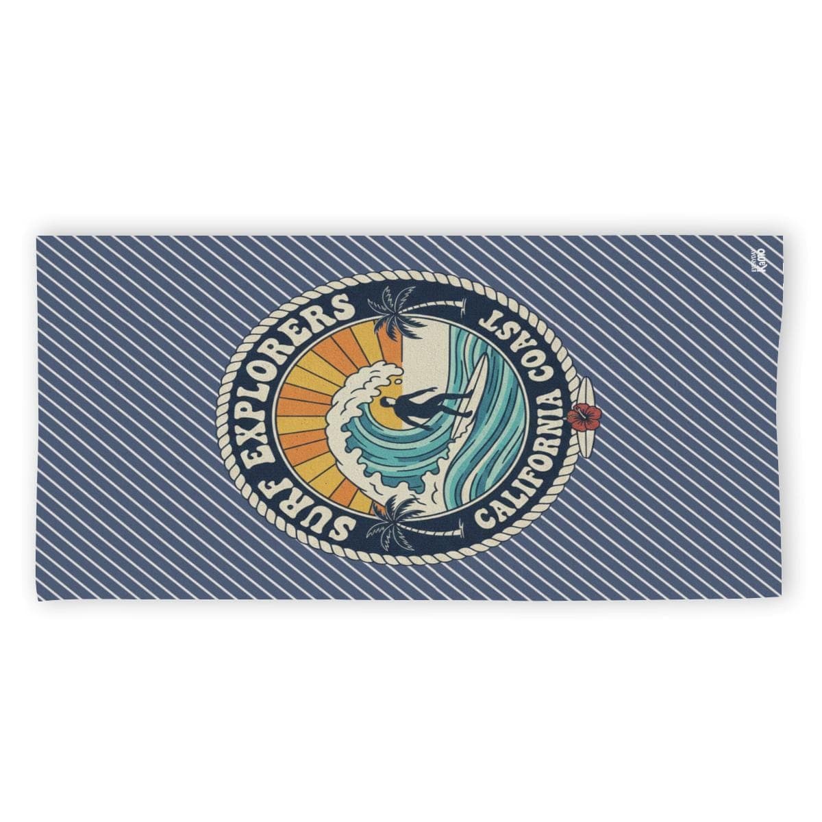 California Coast Surf Explorer Microfiber Beach Towel | Plush & Absorbent
