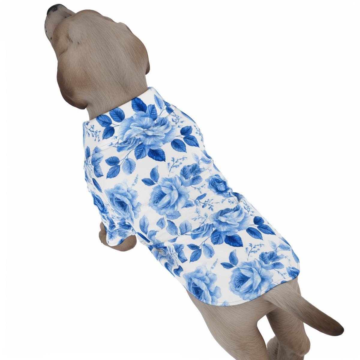 Blue Floral Pet Hawaiian Shirt | Breathable Dog Shirt Summer