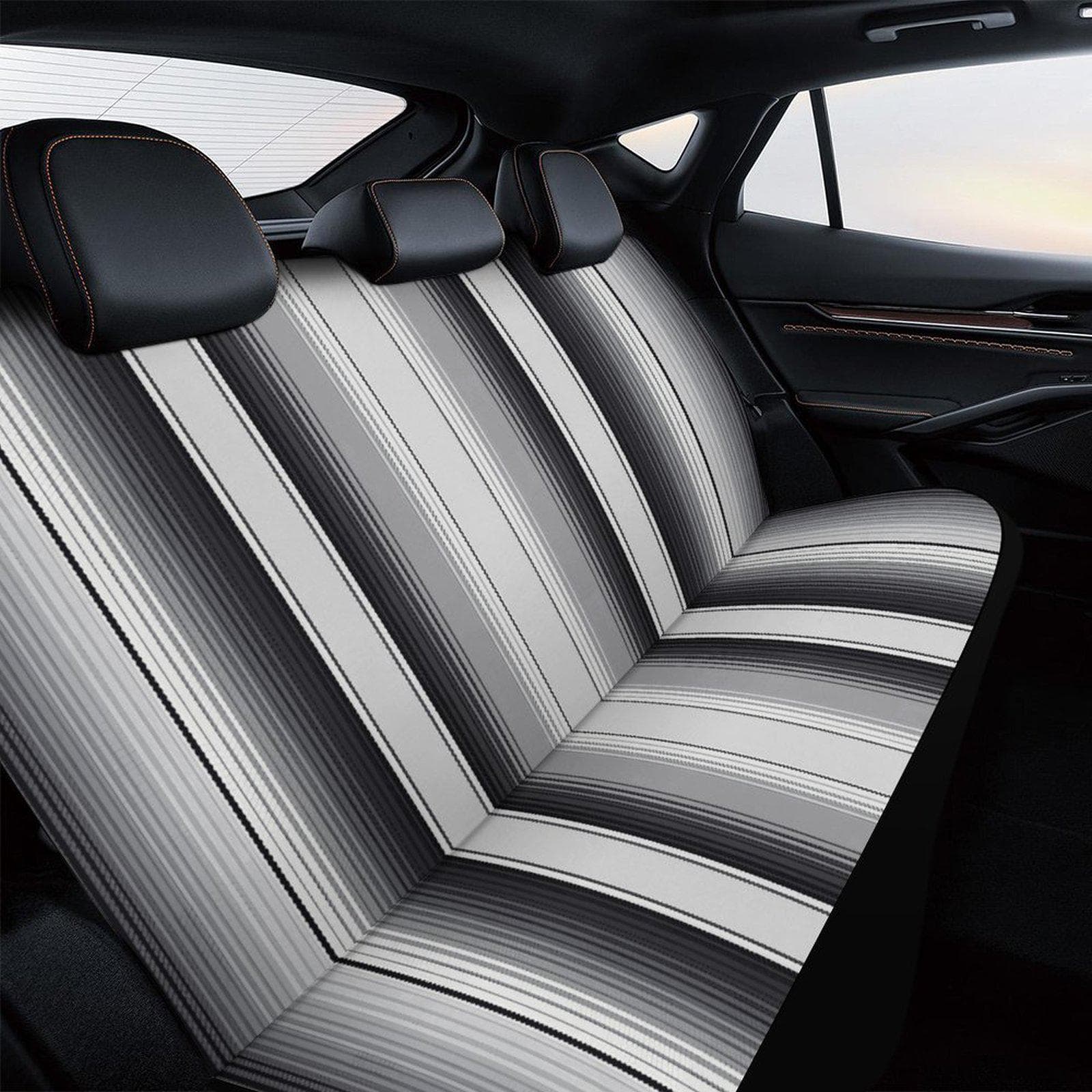 Everyday Kamo Striped Car Seat Cover Black White