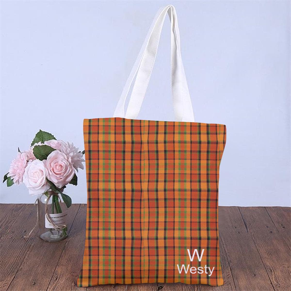 Westfalia Westy Orange Canvas Shopping Bag
