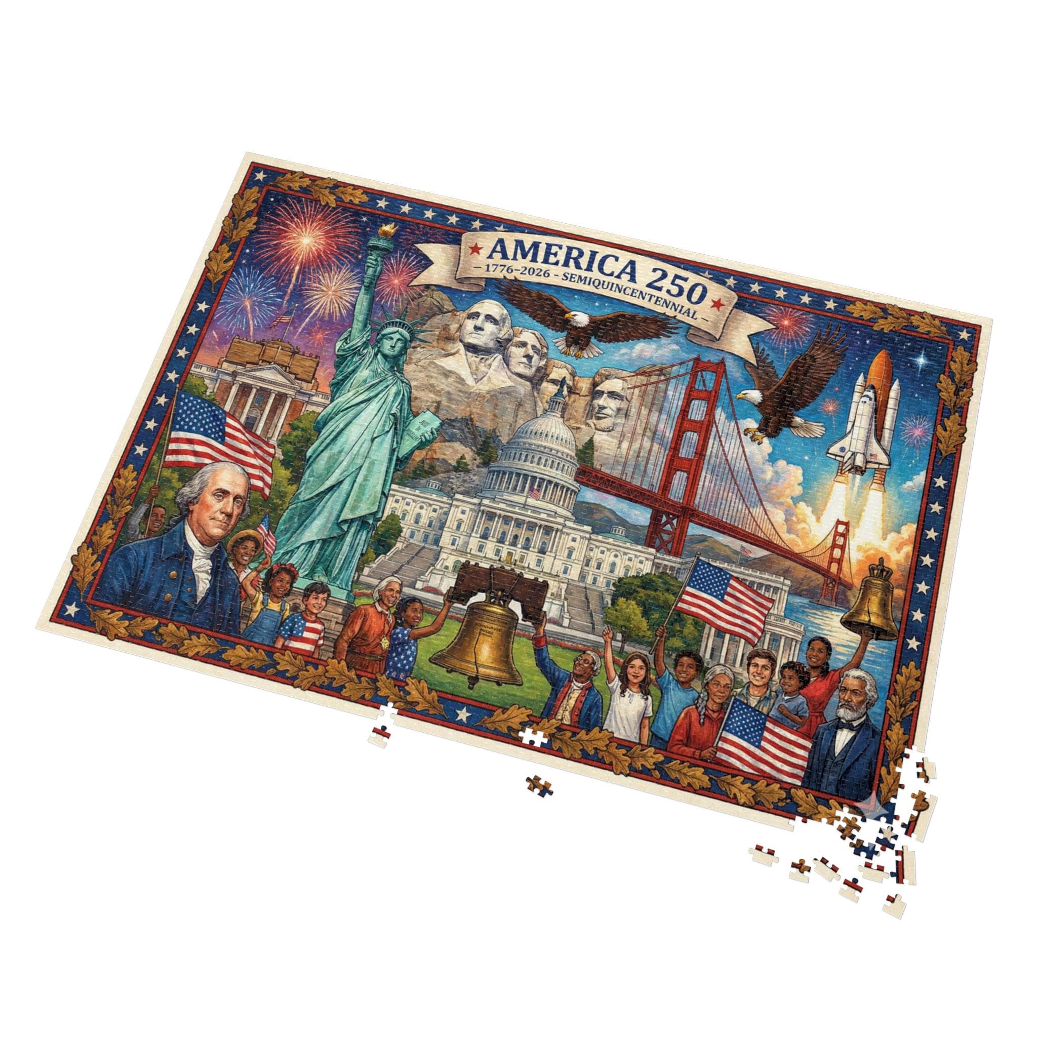 America 250 Patriotic Collage Jigsaw Puzzle 2000 piece 40" x 28"