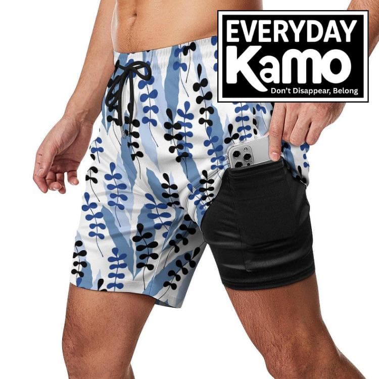 Men's Coastal Bloom Beach Shorts | Quick Dry Botanical Swim Trunks with 4 Pockets | Summer & Vacation Ready