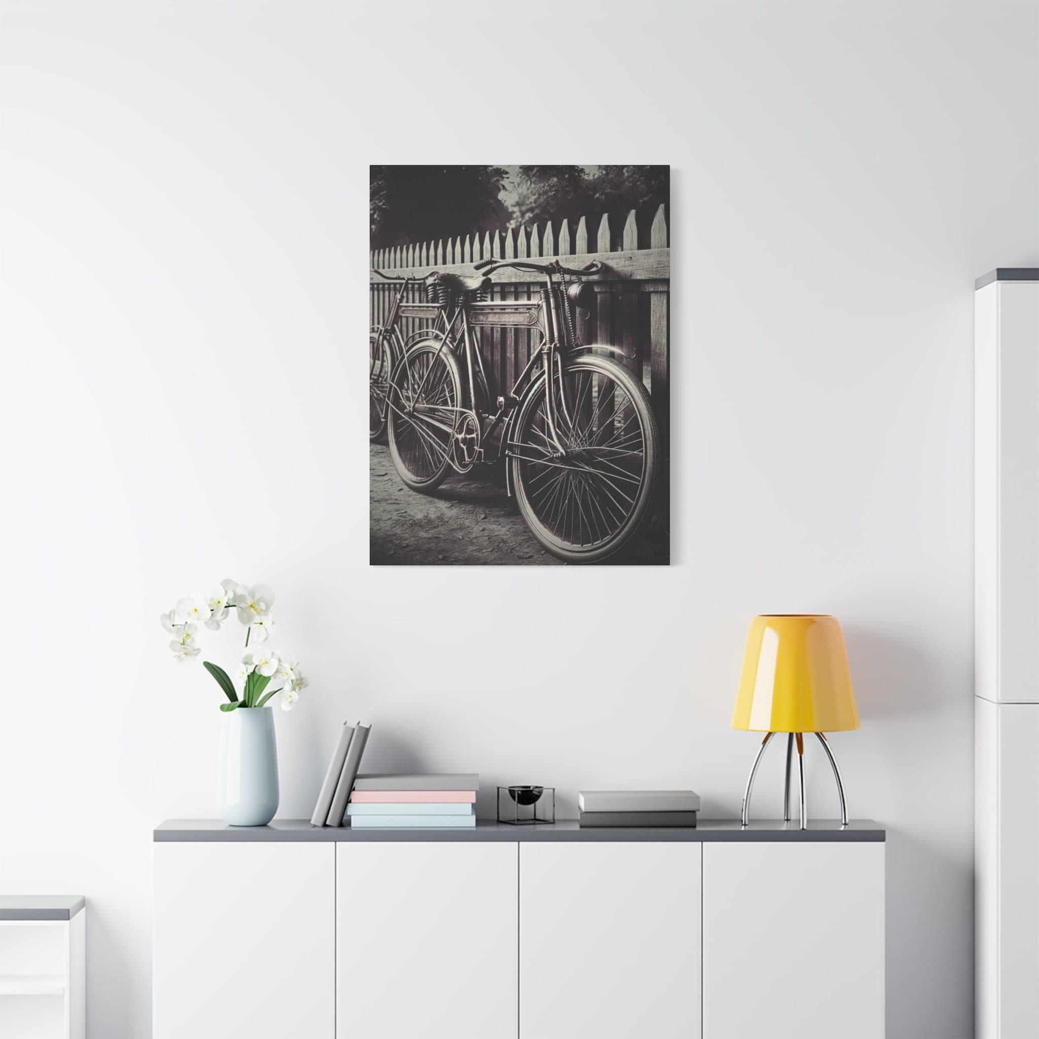 Vintage 1920s Bicycle Print on Stretched Canvas - Multiple Sizes