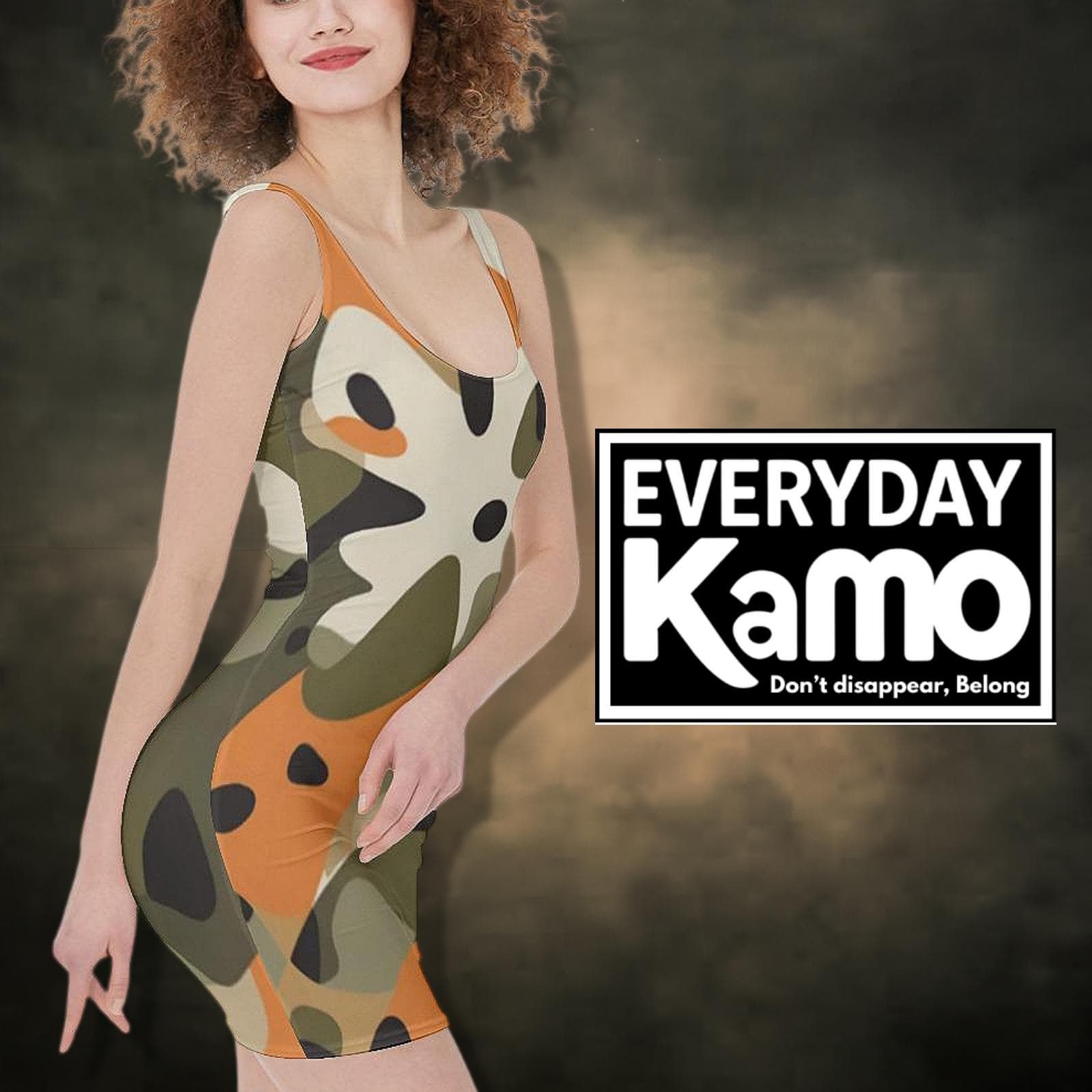 Everyday Kamo Urban Camo Bodycon Mini Dress