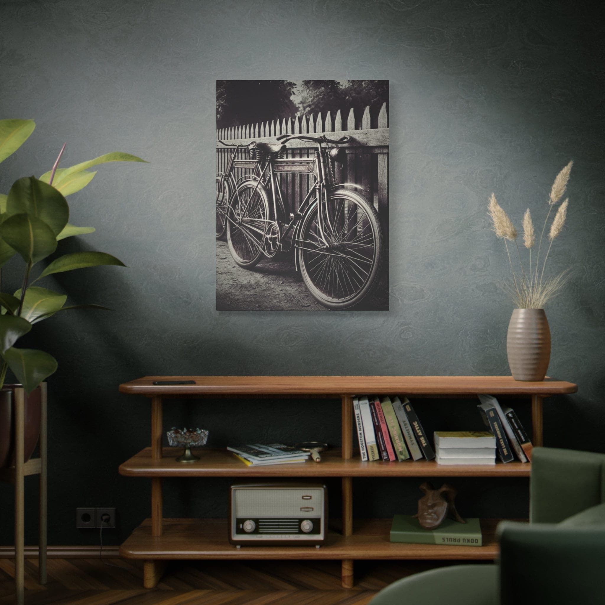 Vintage 1920s Bicycle Print on Stretched Canvas - Multiple Sizes