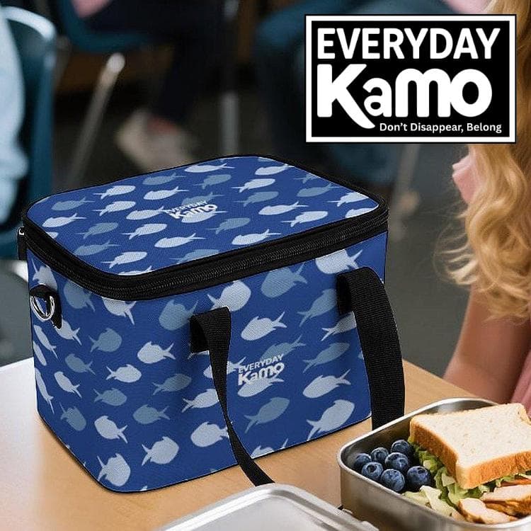 Everyday Kamo Reef Runner Insulated Cooler Bag | Portable Fish Pattern Lunch Tote