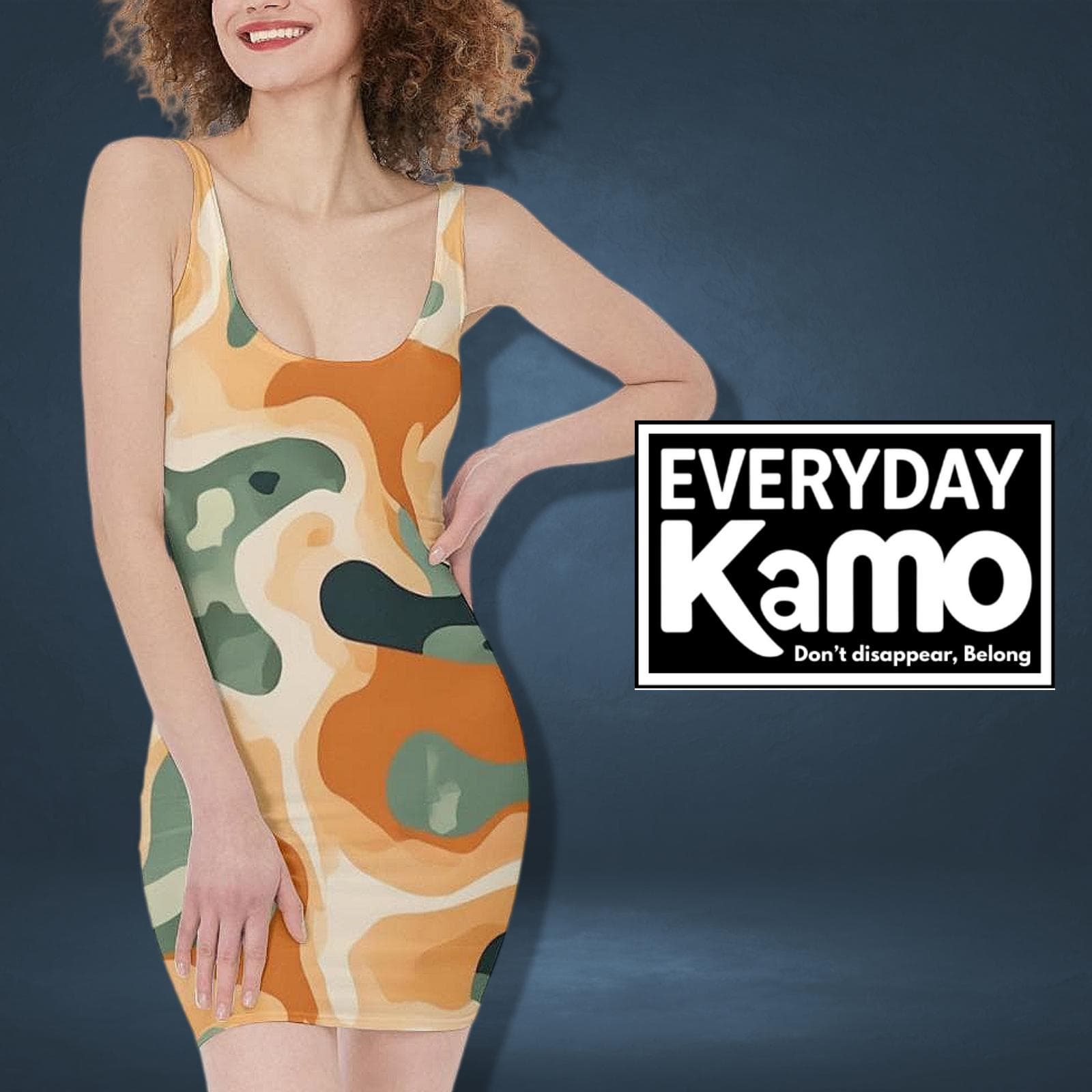 Everyday Kamo Abstract Camo Bodycon Mini Dress