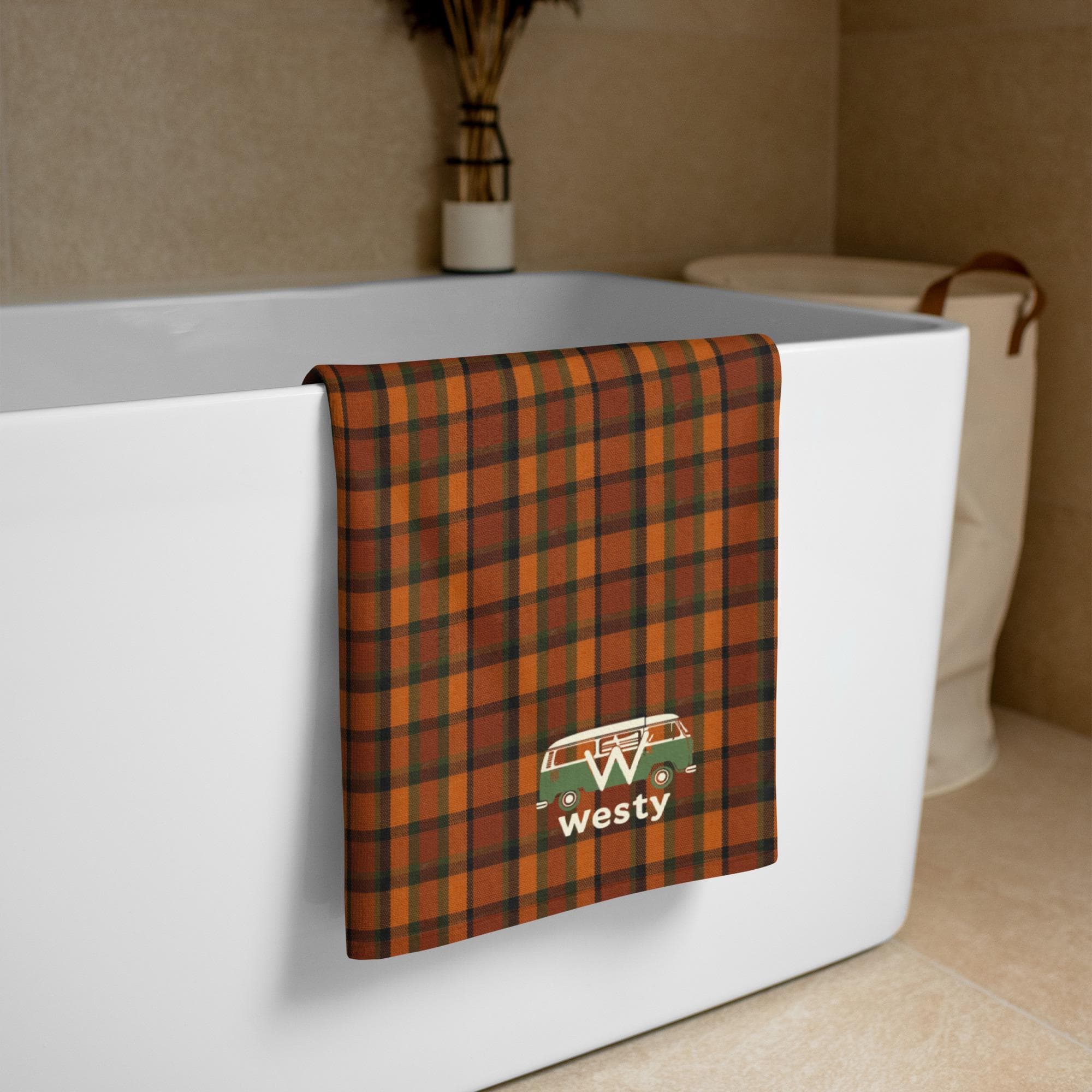 Westy Orange Westfalia Bath Towel