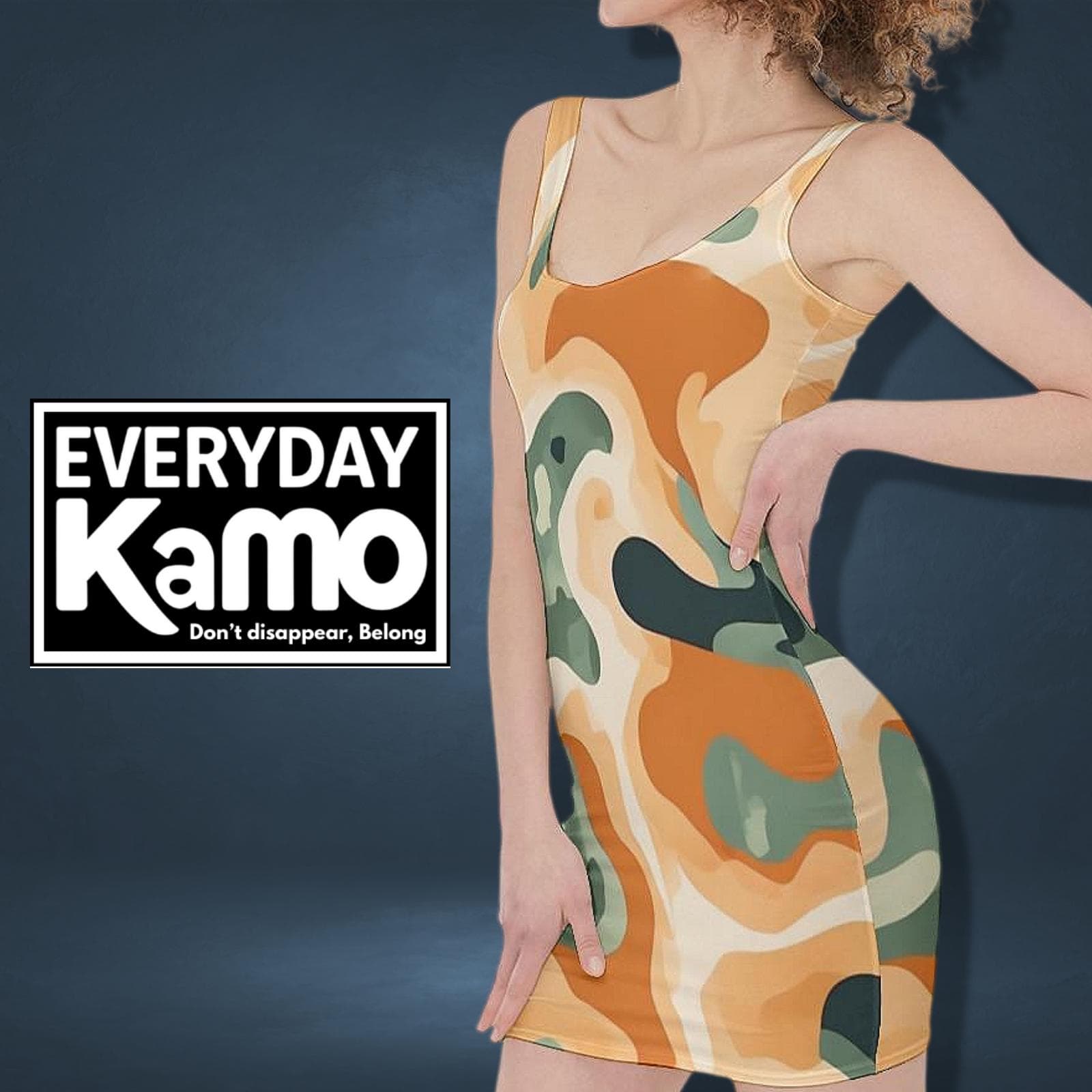 Everyday Kamo Abstract Camo Bodycon Mini Dress