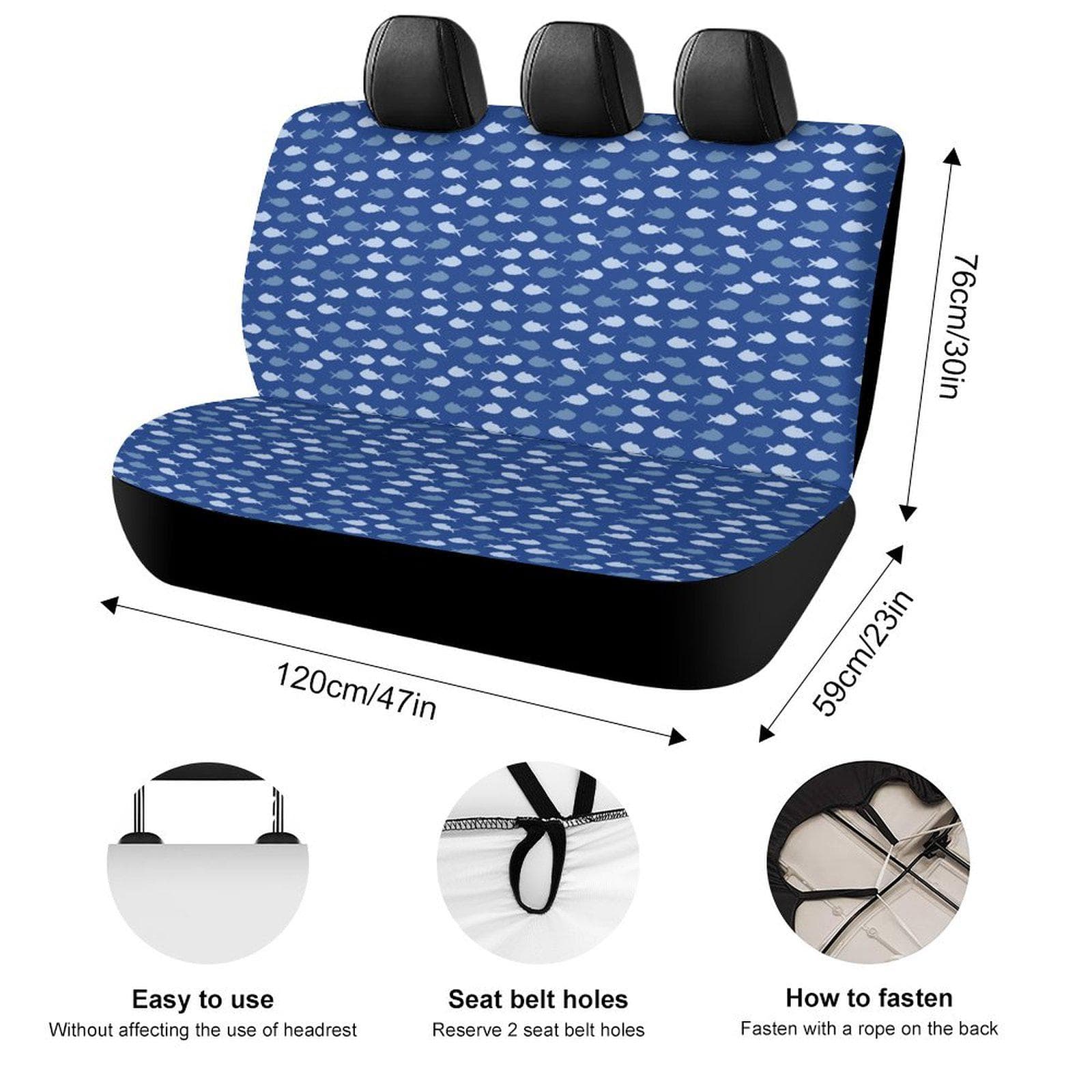 Ocean Vibes Fish Pattern Car Back Seat Cover | Personalized Comfort & Style