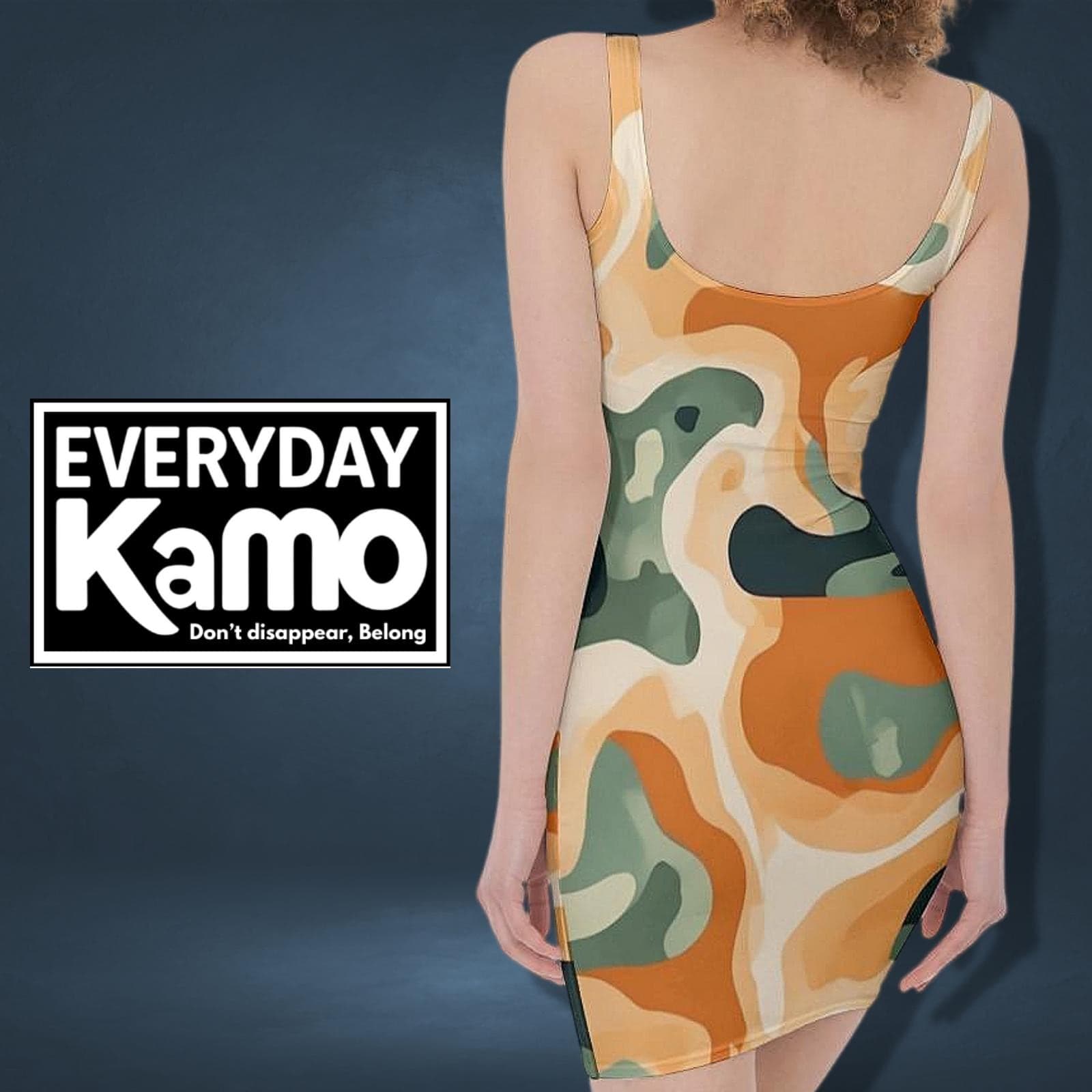 Everyday Kamo Abstract Camo Bodycon Mini Dress