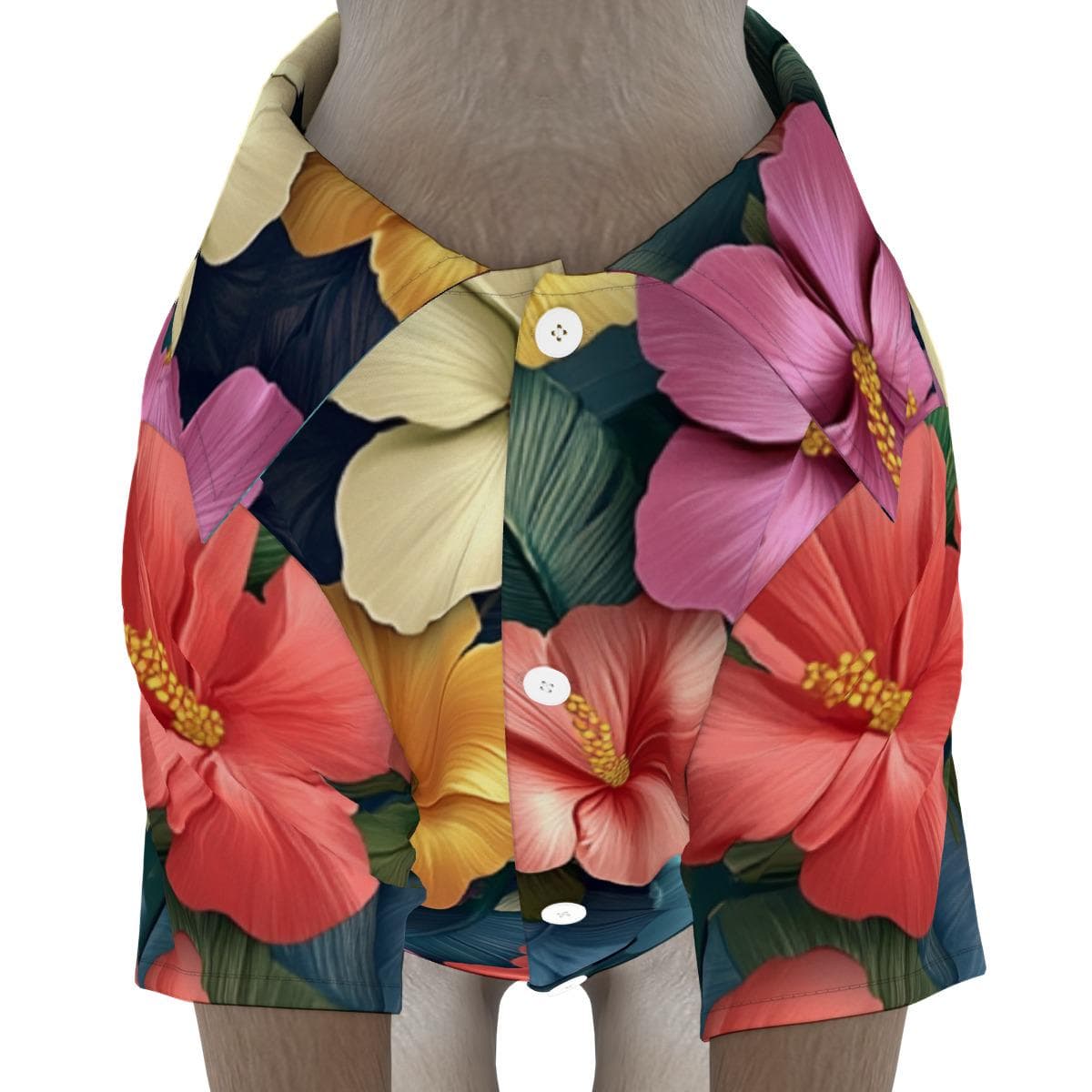 Dog Hawaiian Shirt | Tropical Floral Pet Aloha Outfit Made-to-Order