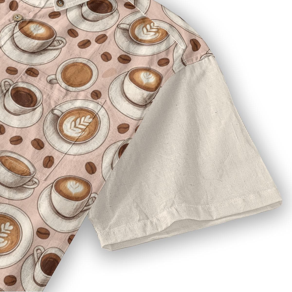 Coffee Art Button-Down Shirt | Slub Cotton Unisex Tee