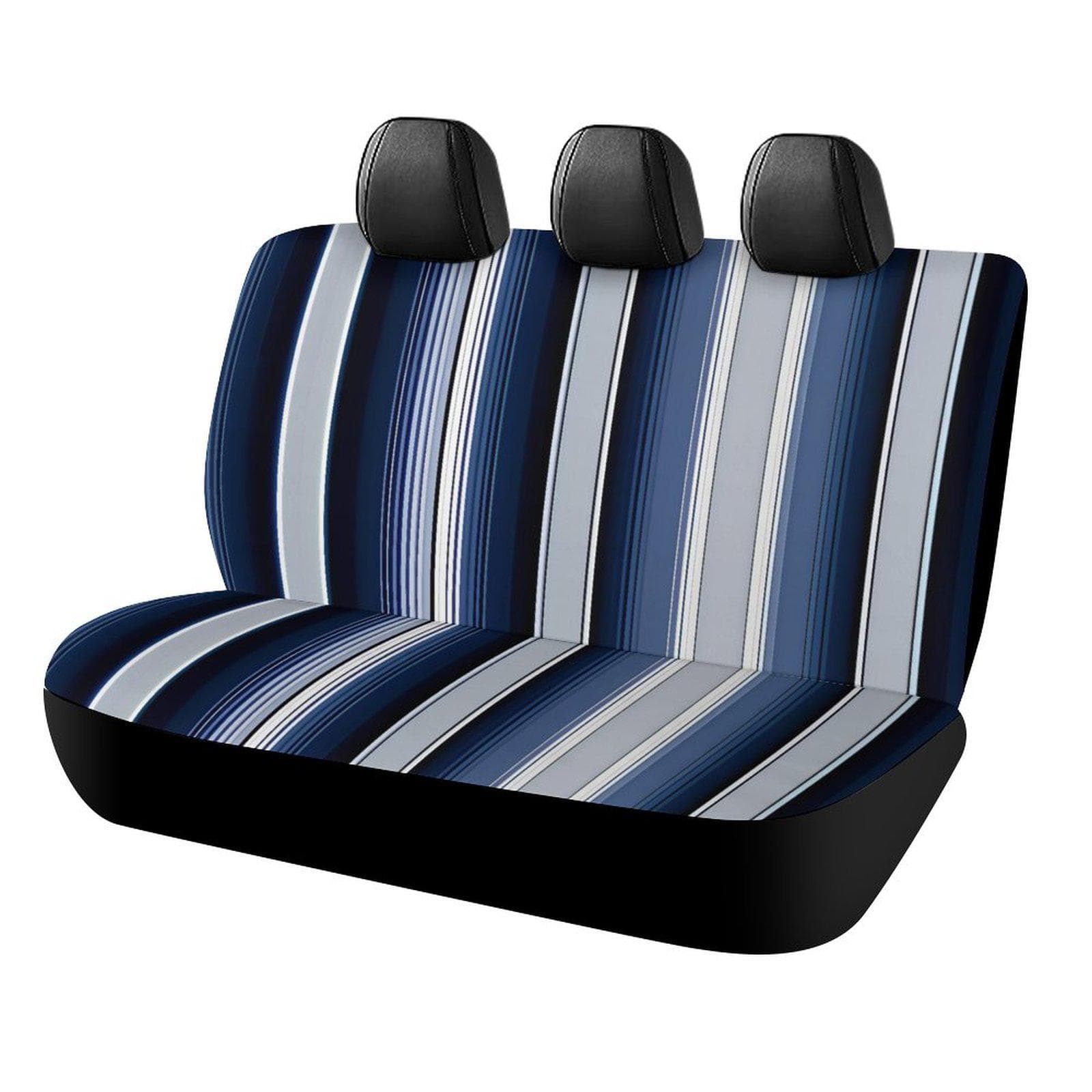 Blue Stripe Car Back Seat Cover | Custom Polyester Spandex | Sublimation Print