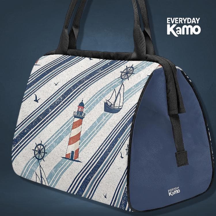 Nautical Adventure Duffel Bag | Weekend Getaway Travel Carry-On | Durable Canvas